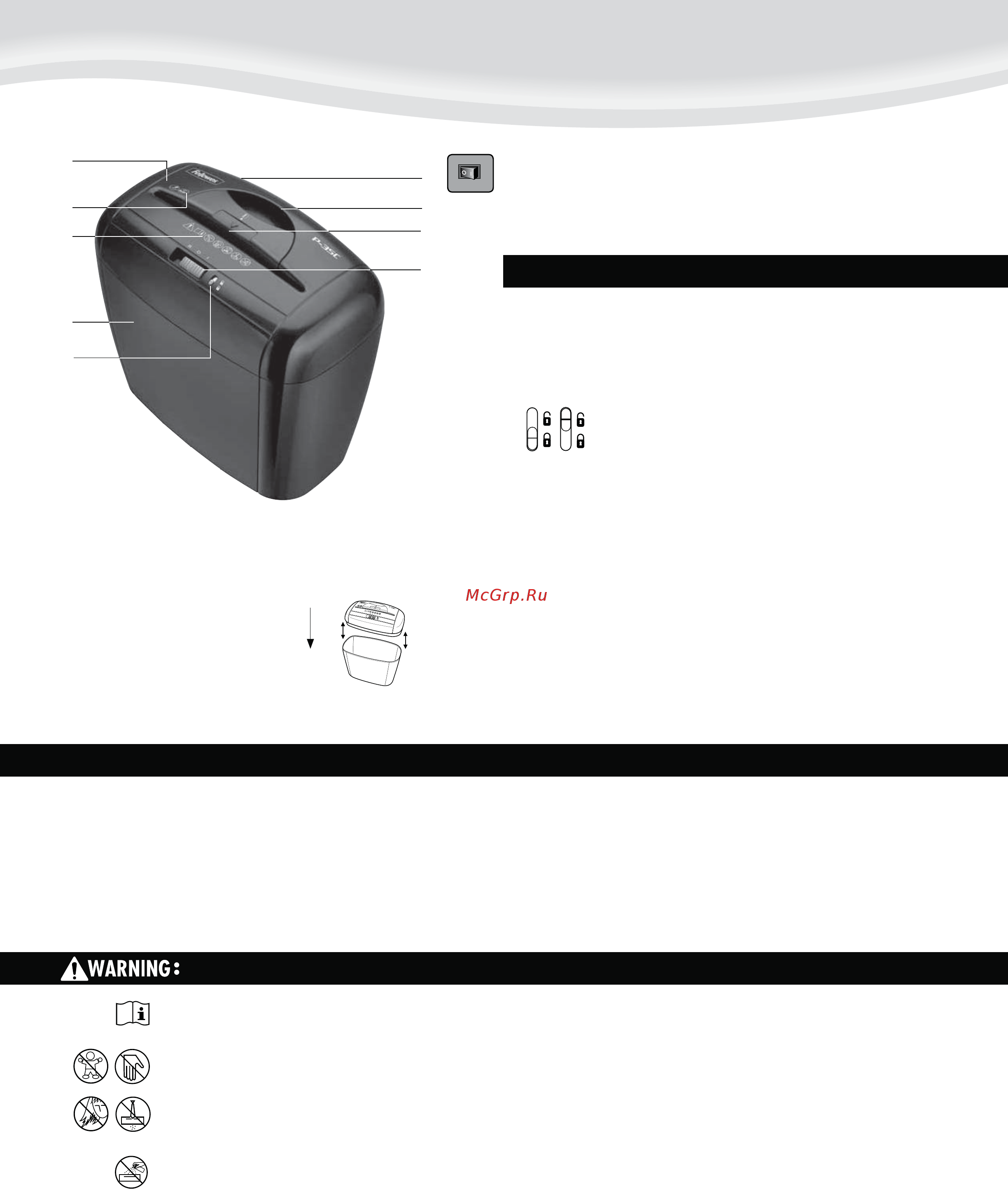 Fellowes PowerShred P-35C FS-32136 Черный [2/40] English