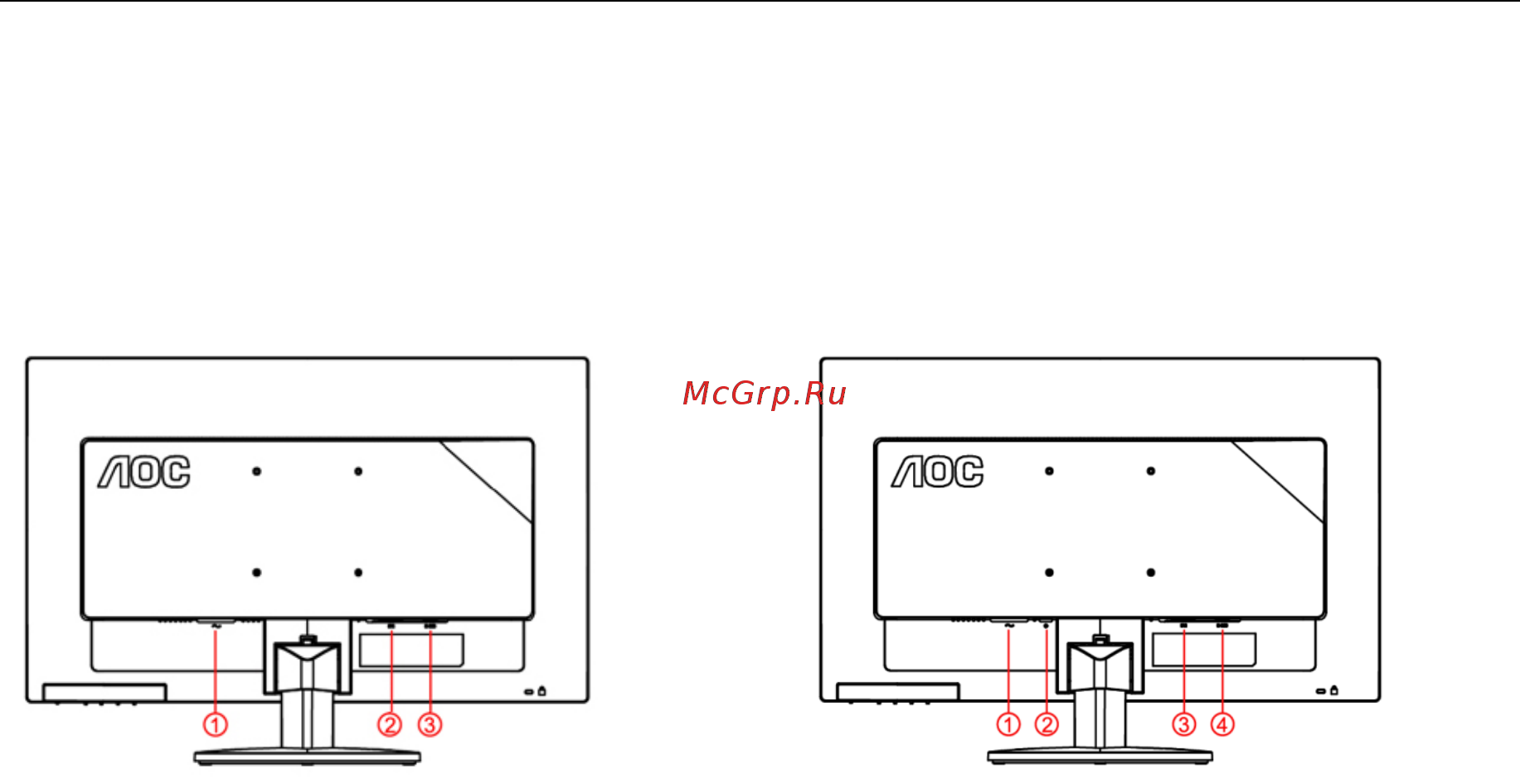 AOC M2470SWDA2 [12/63] Пoдключeниe мoнитopа