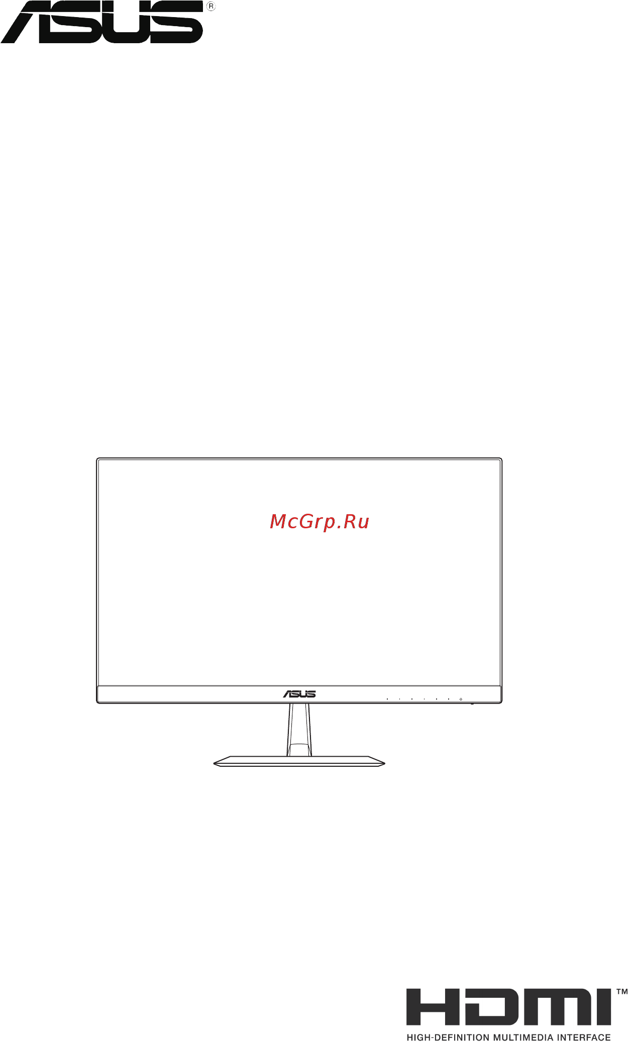 Asus VZ229HE Black Инструкция по эксплуатации онлайн