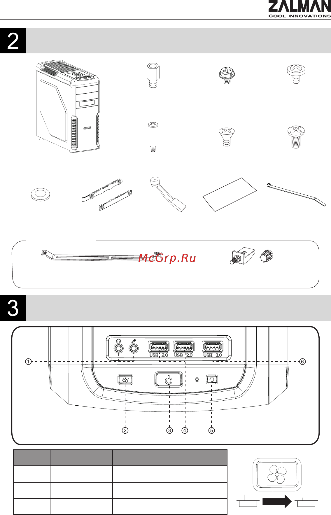 Zalman Z3 Черный [11/20] Composants components componentes