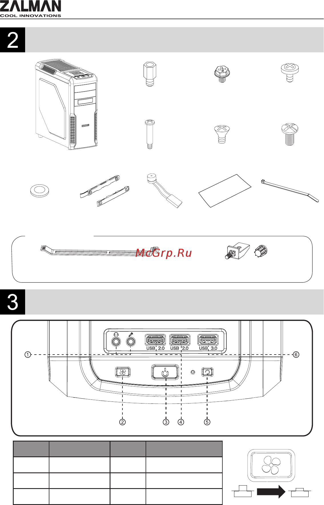 Zalman Z3 Черный [4/20] Components 구성품 комплектация