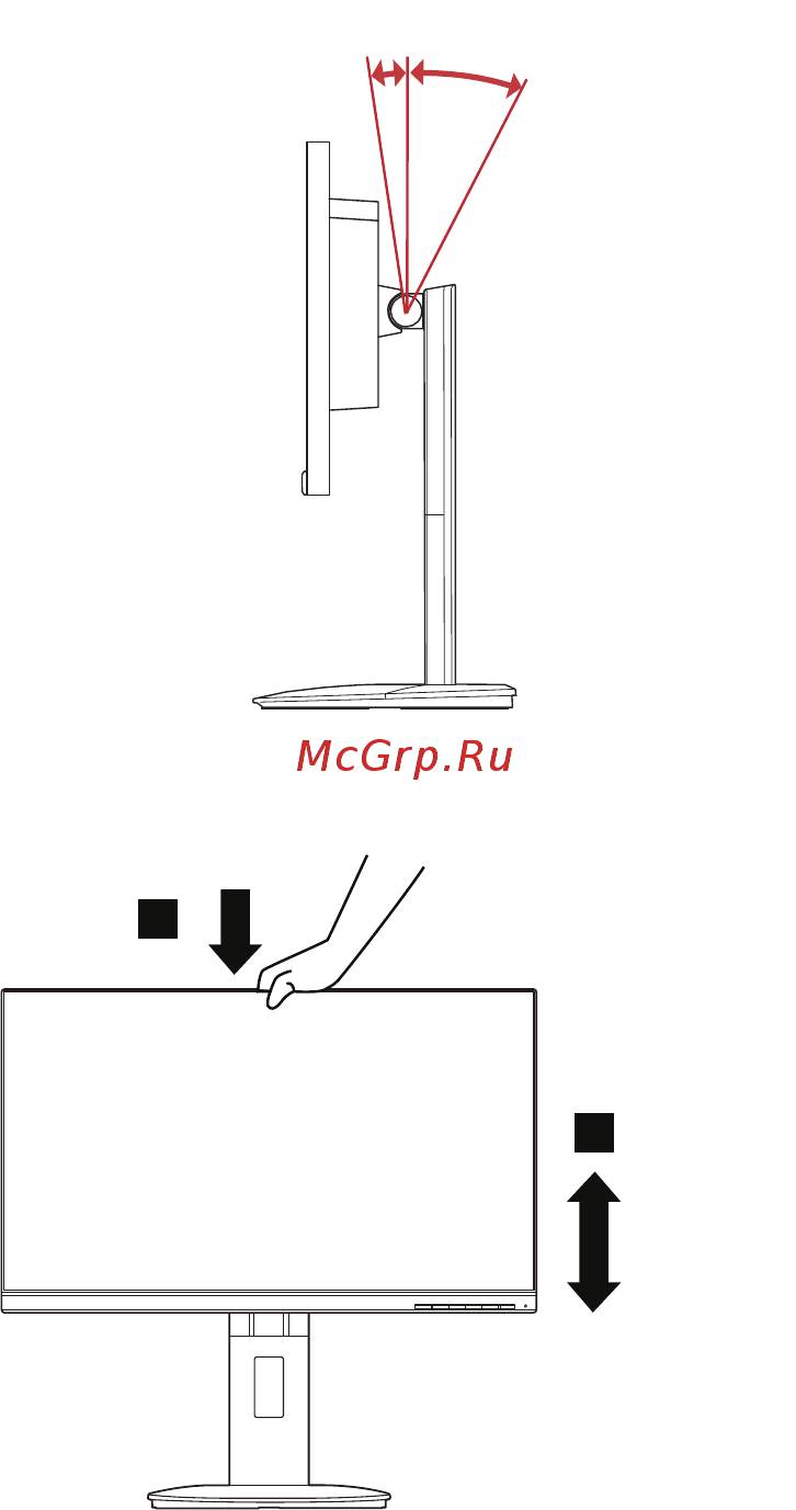 Acer XF240YU UM.QX0EE.001 [13/34] Регулировка положения экрана