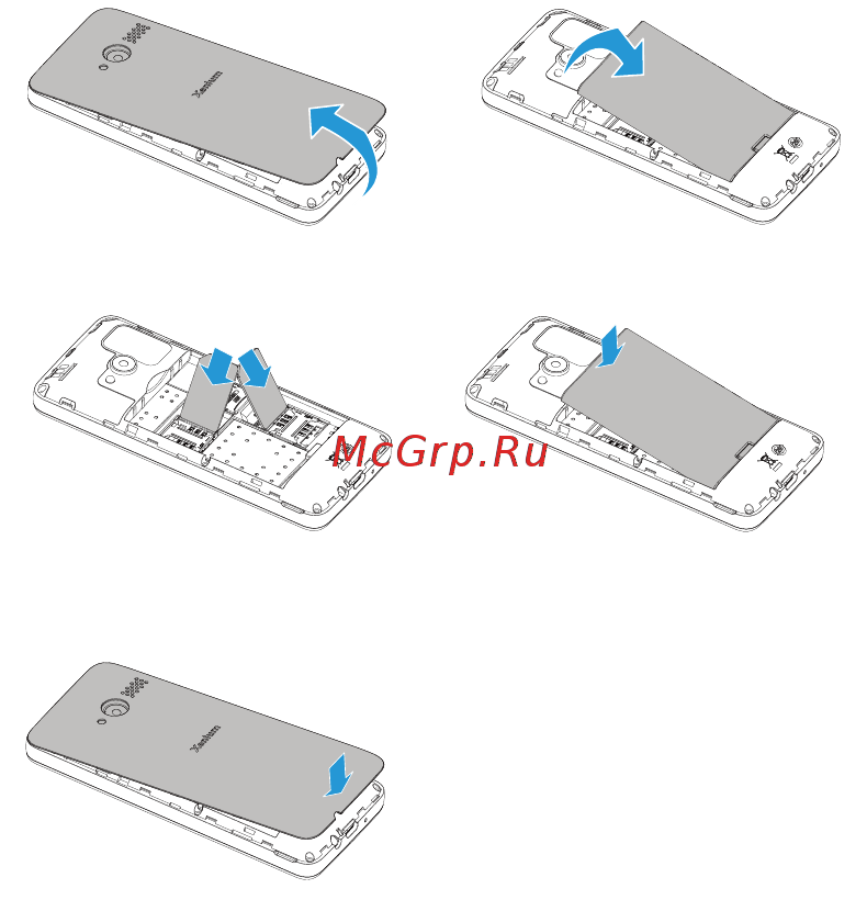 Philips Xenium E116 Black [4/21] Вставьте sim карты
