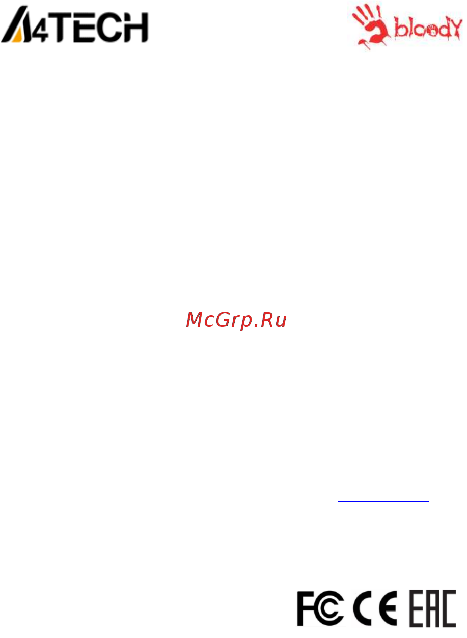 A4Tech V5G5PB72 Красный/Черный Инструкция по эксплуатации онлайн