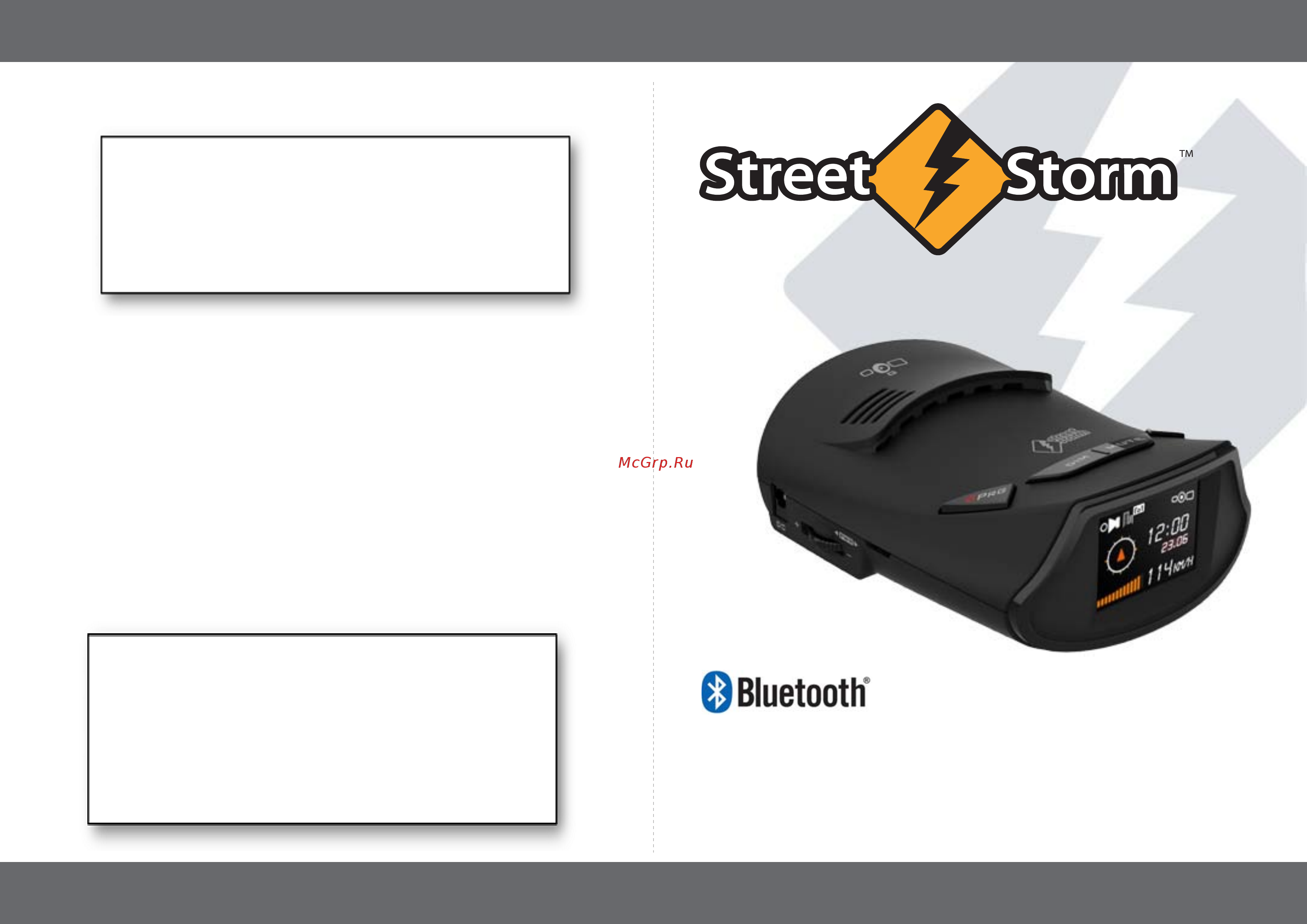 Street Storm Радар детектор, GPS STR-9750BT Инструкция по эксплуатации онлайн