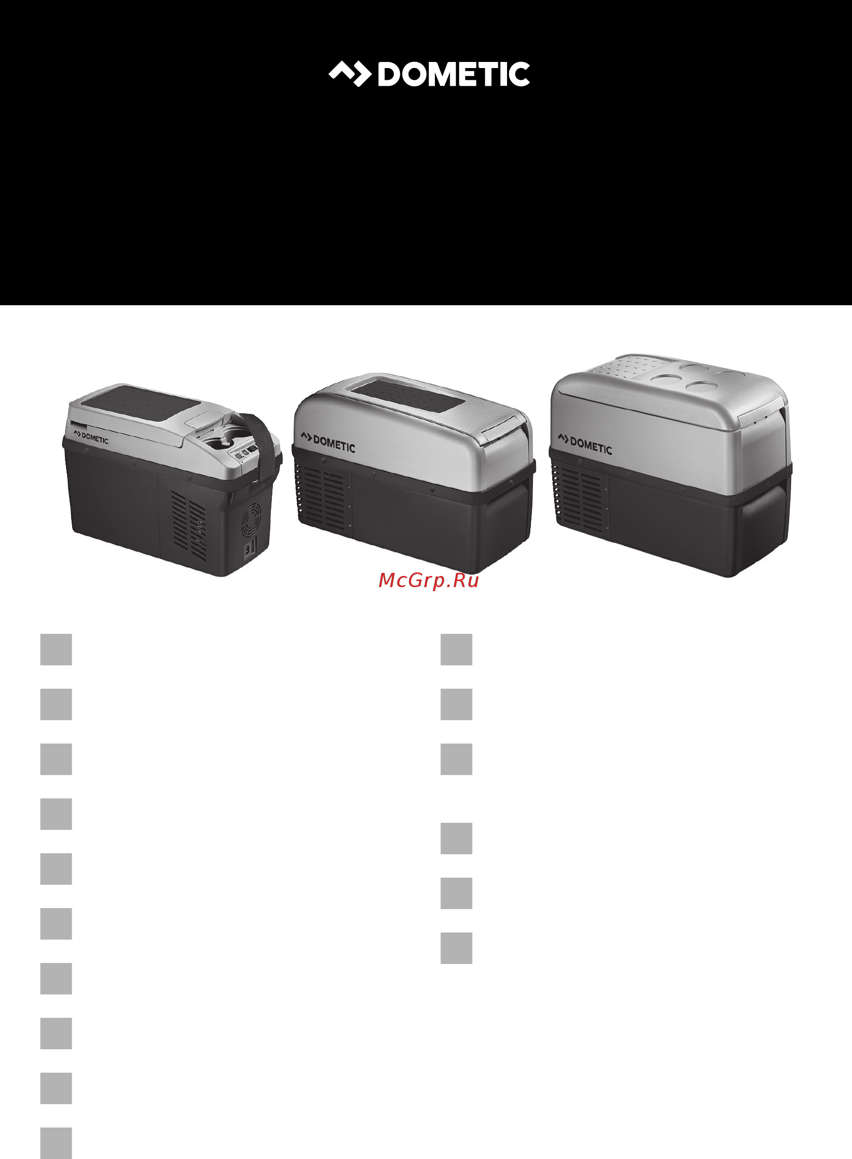 Dometic CoolFreeze CF 11 4960652850513 Серый, черный Инструкция по эксплуатации онлайн