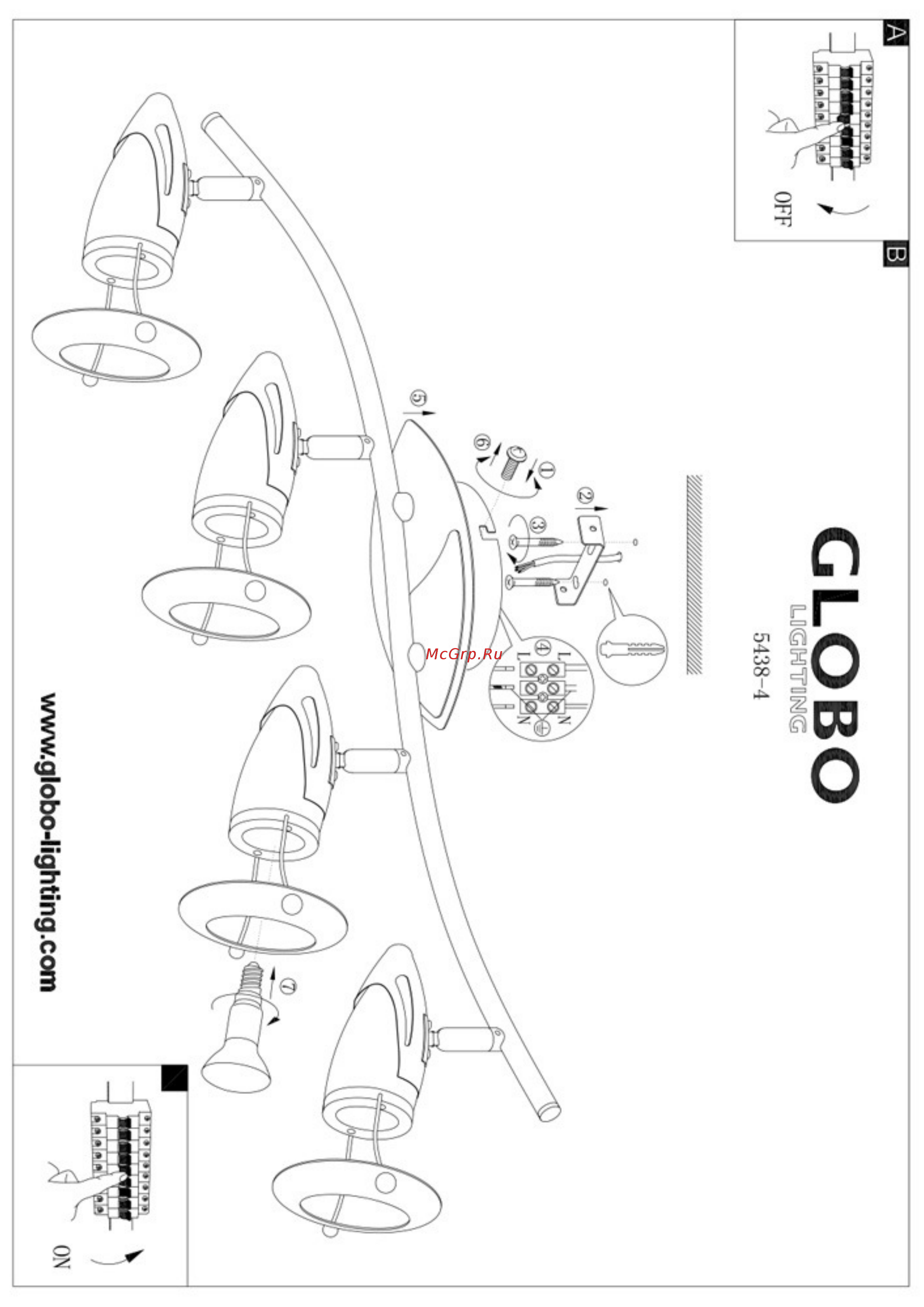 Globo Lord 5438-4 Инструкция по эксплуатации онлайн