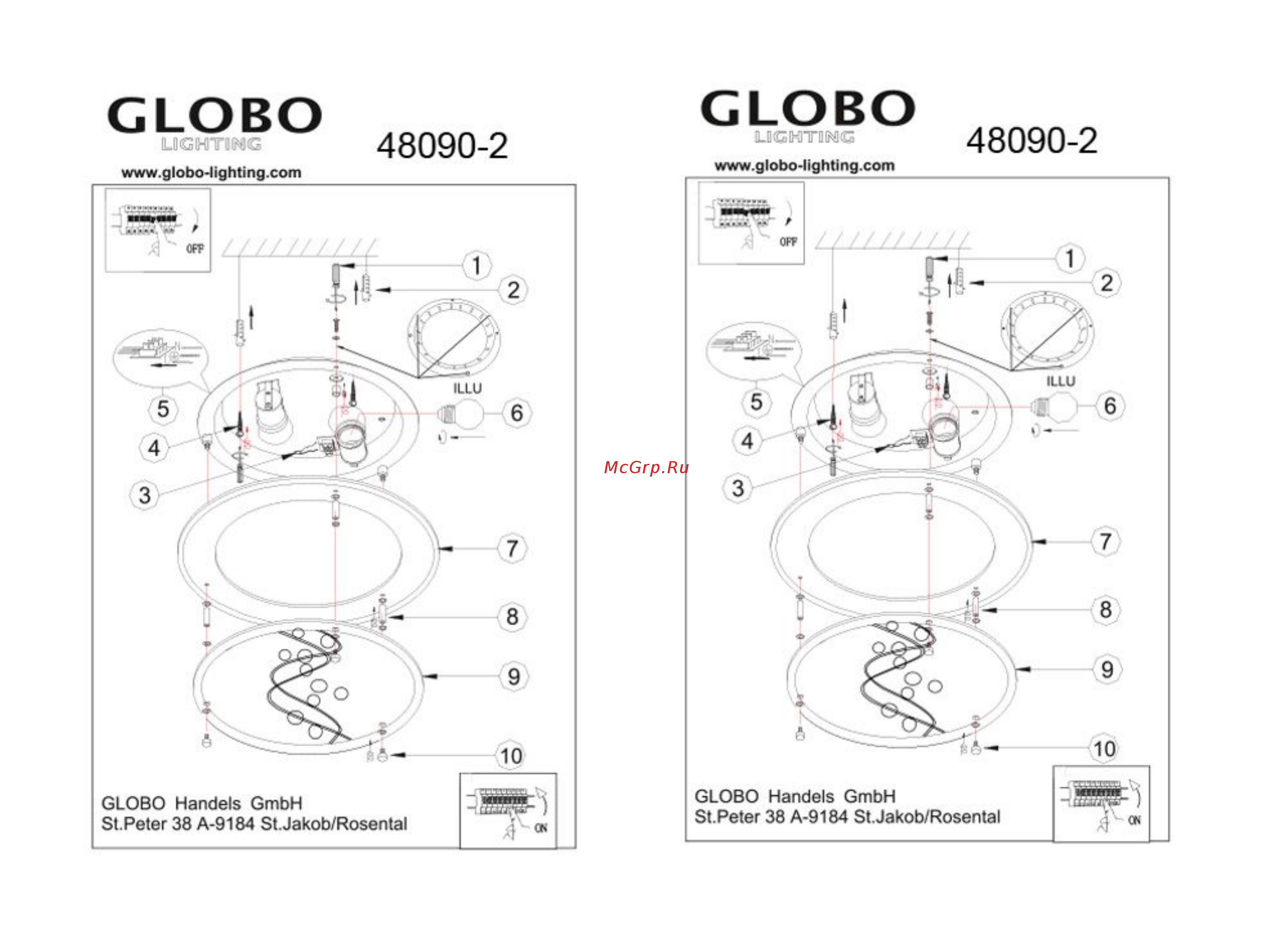 Globo Ballerina I 48090-2 Инструкция по эксплуатации онлайн