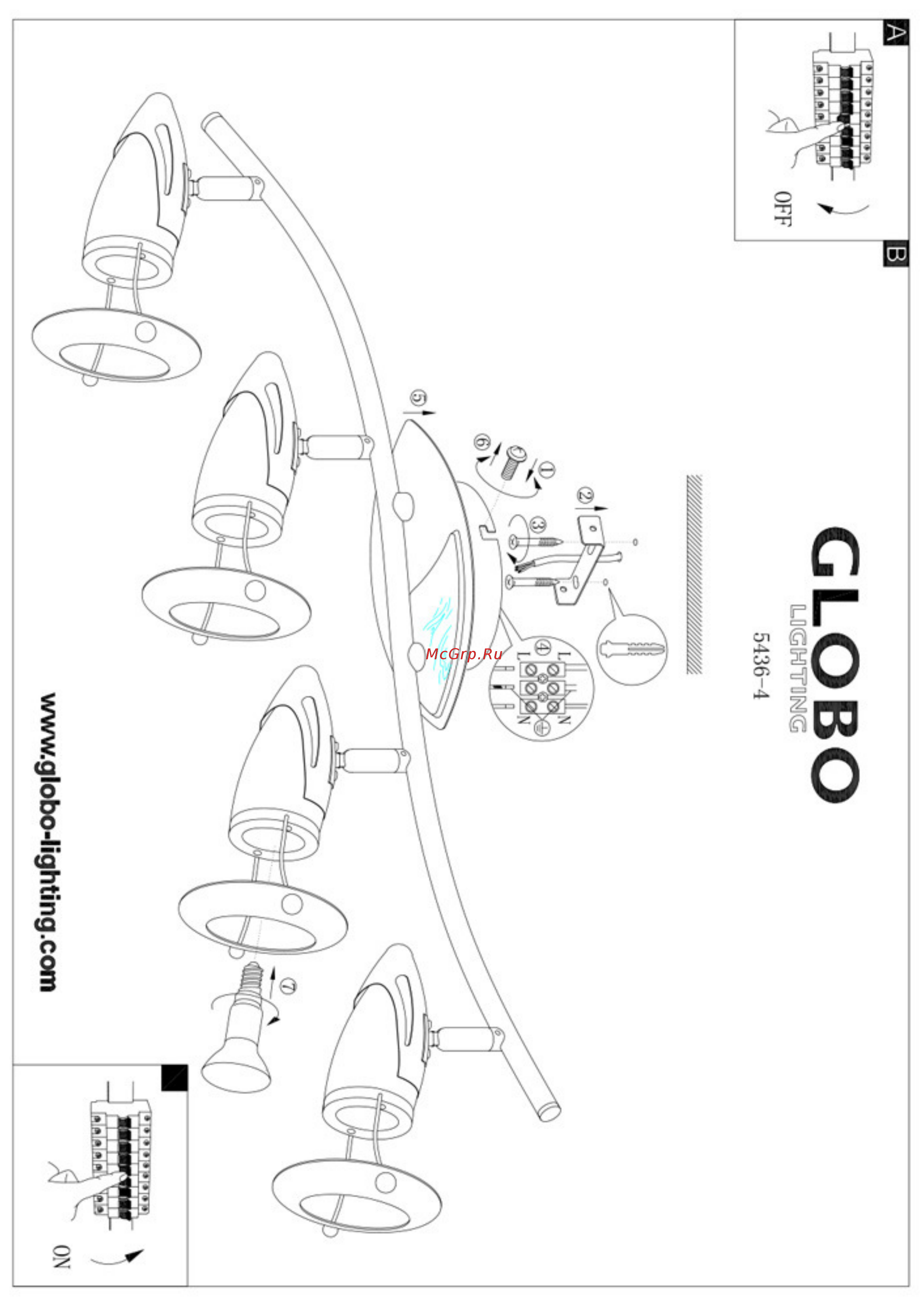 Globo Lord 5436-4 Инструкция по эксплуатации онлайн