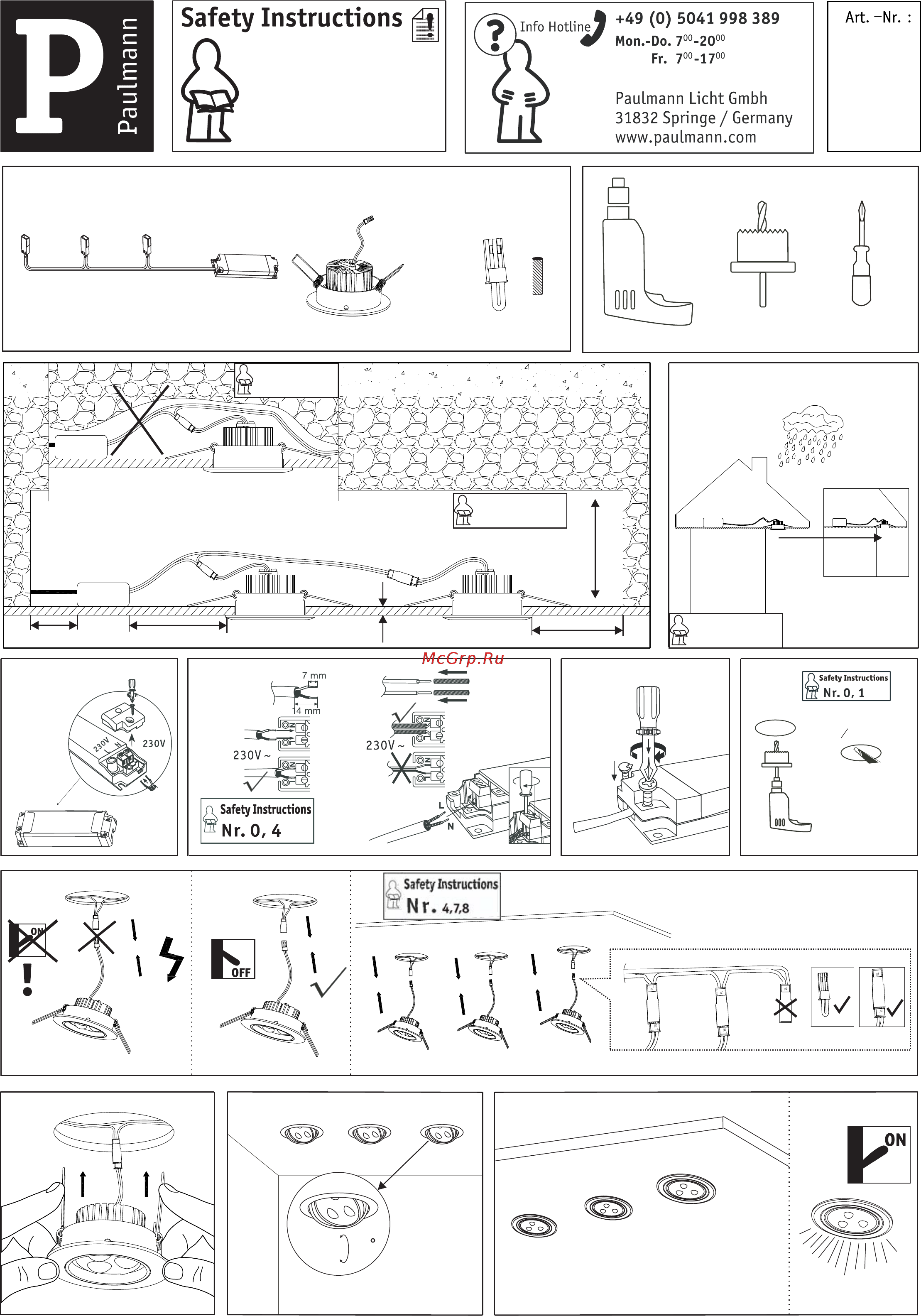 Paulmann Premium Line Led Power Lens Flood 98729 Инструкция по эксплуатации онлайн