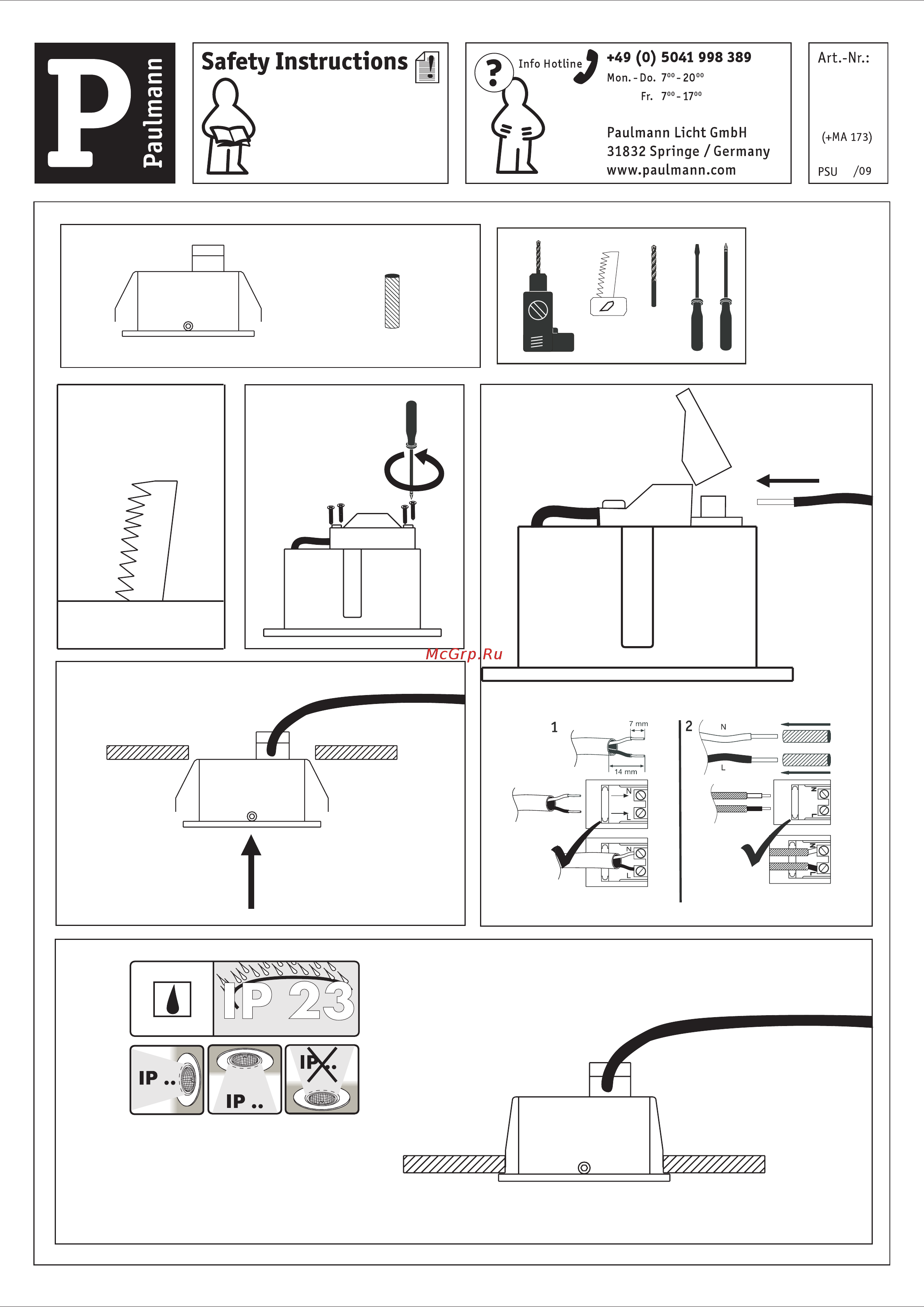 Paulmann Profi Window 99497 Инструкция по эксплуатации онлайн