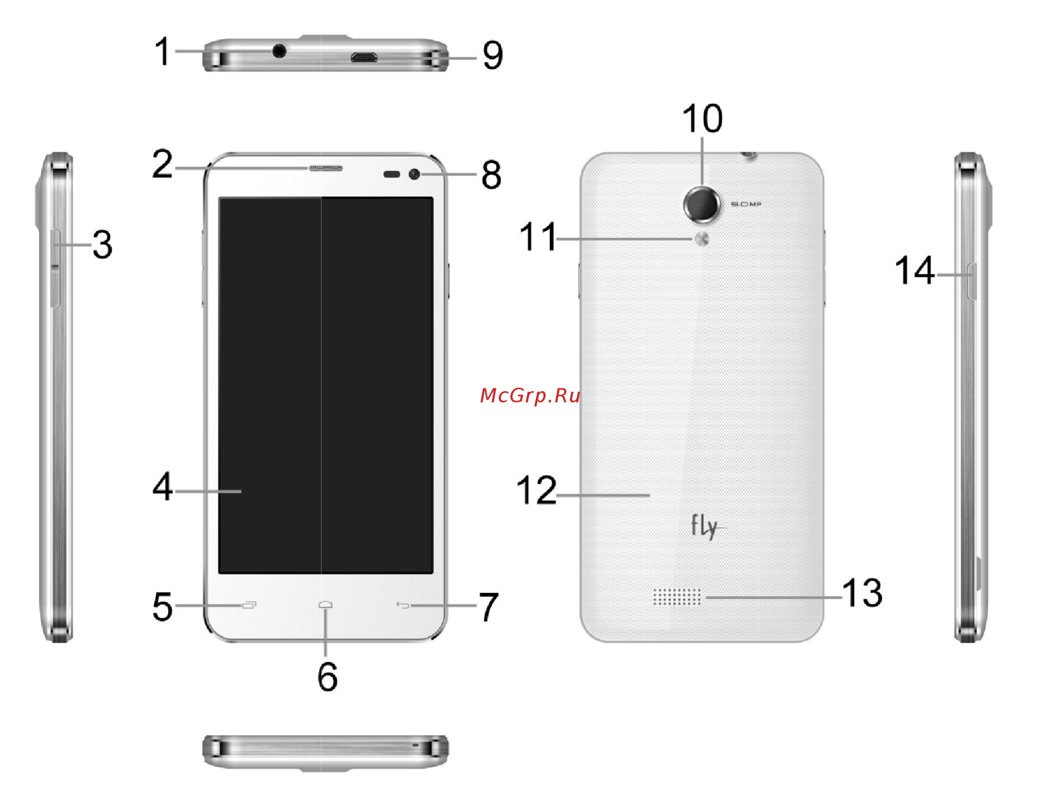Fly IQ4416 Era Life 5 Black [10/42] Конструкция телефона