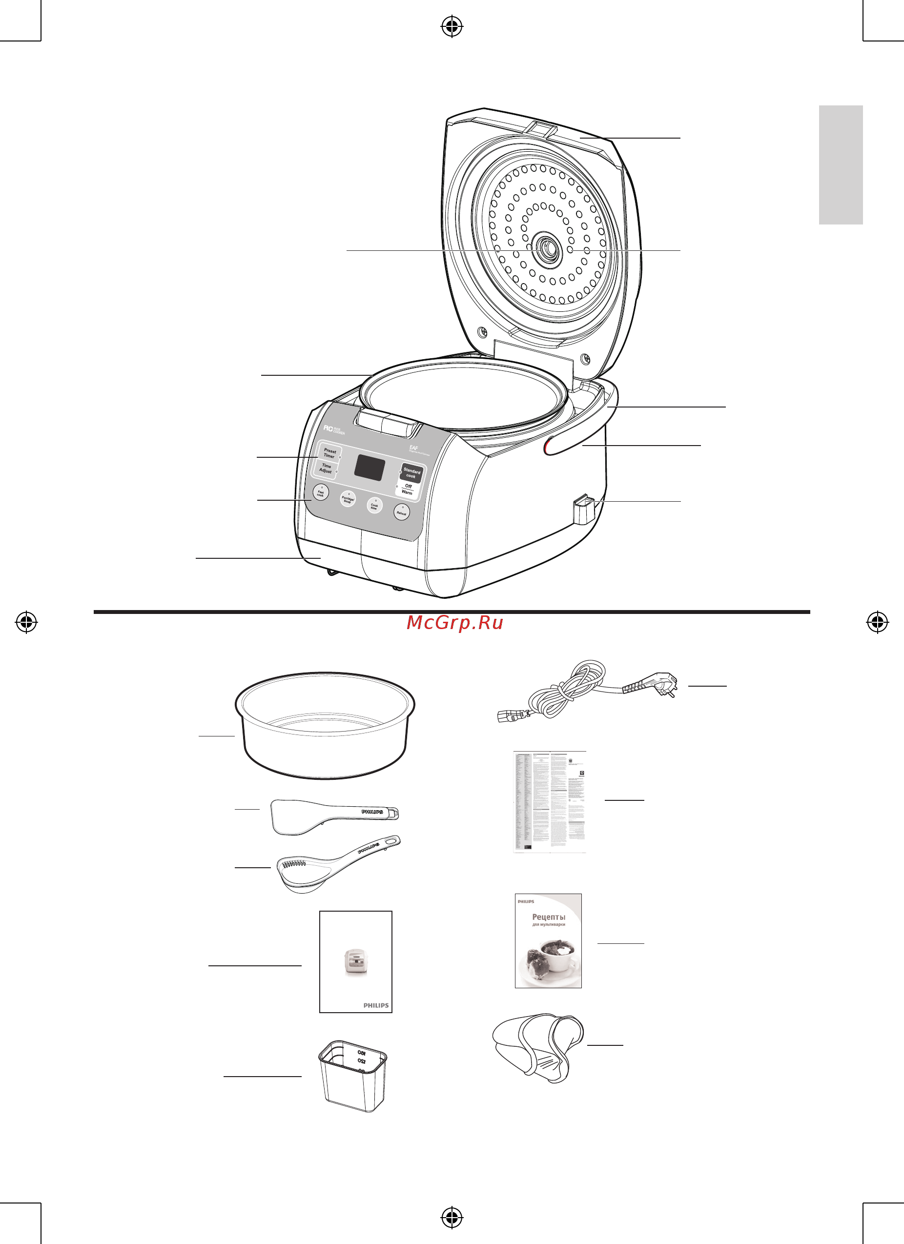 Philips VIVA COLLECTION HD3033/00 [7/25] Описаниеприбора