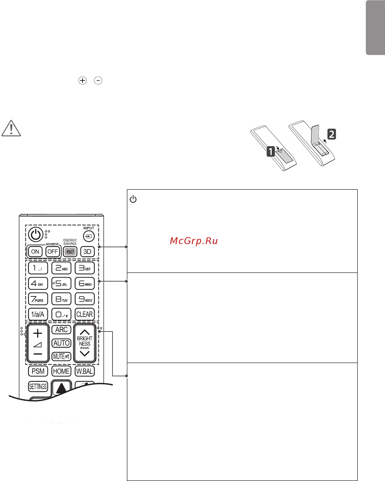 LG 55VH7B-B [15/27] Пульт дистанционного управления пульт ду