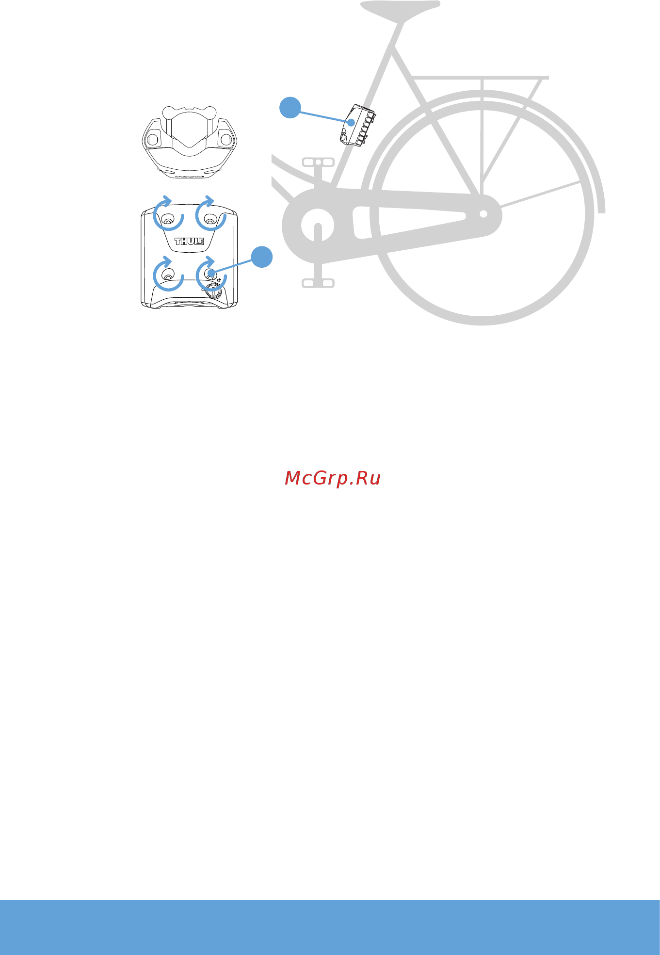 Thule RideAlong new оранжевое [57/120] Fasten bracket to bicycle