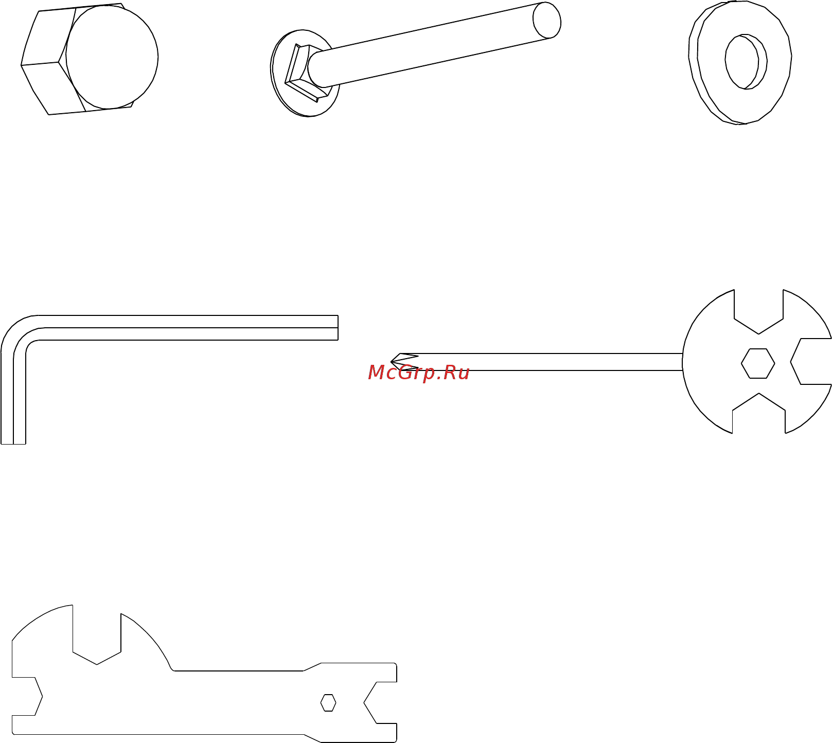 HouseFit HB-8166HP [7/13] Набор деталей и инструментов
