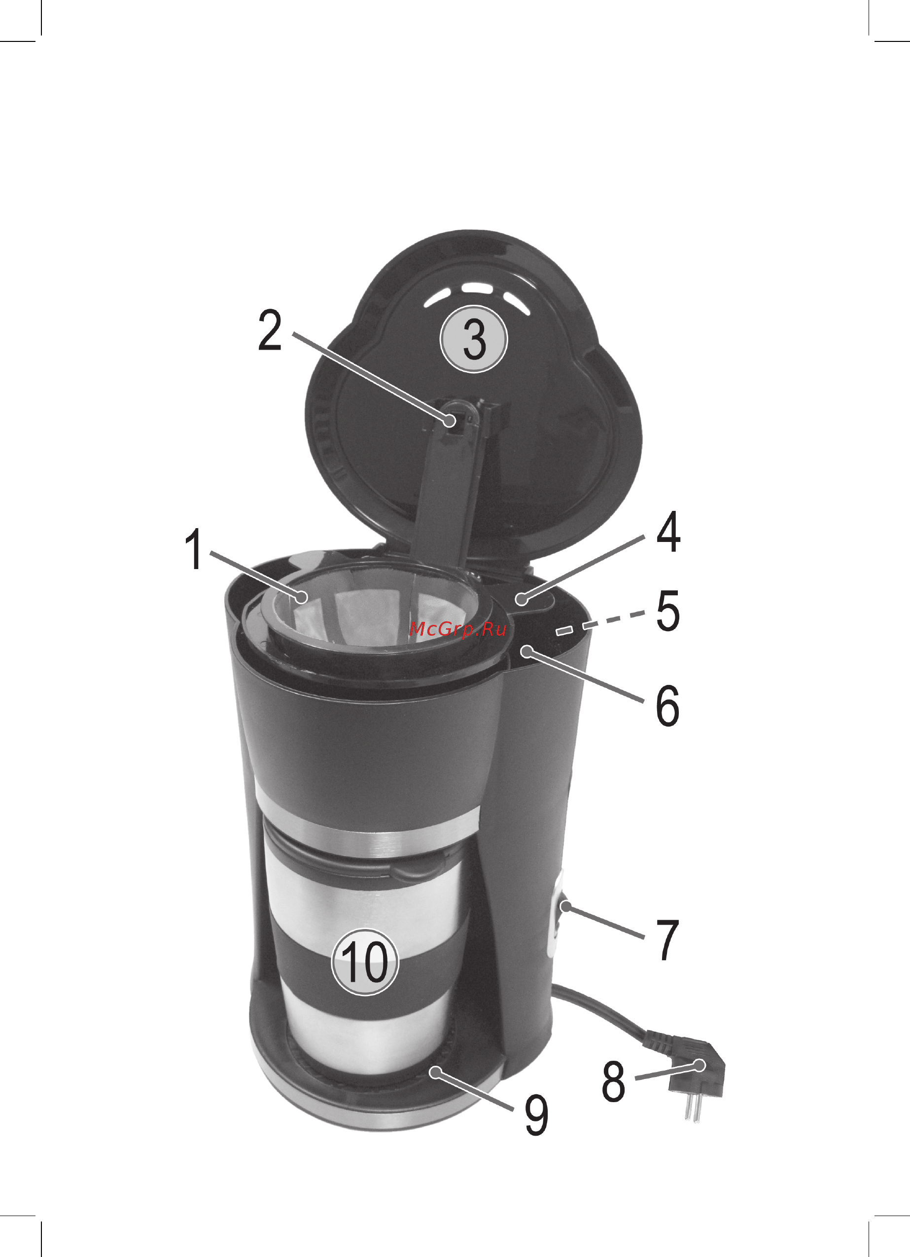 Clatronic KA 3450 schwarz-Coffee to go [3/38] Übersicht der bedienelemente