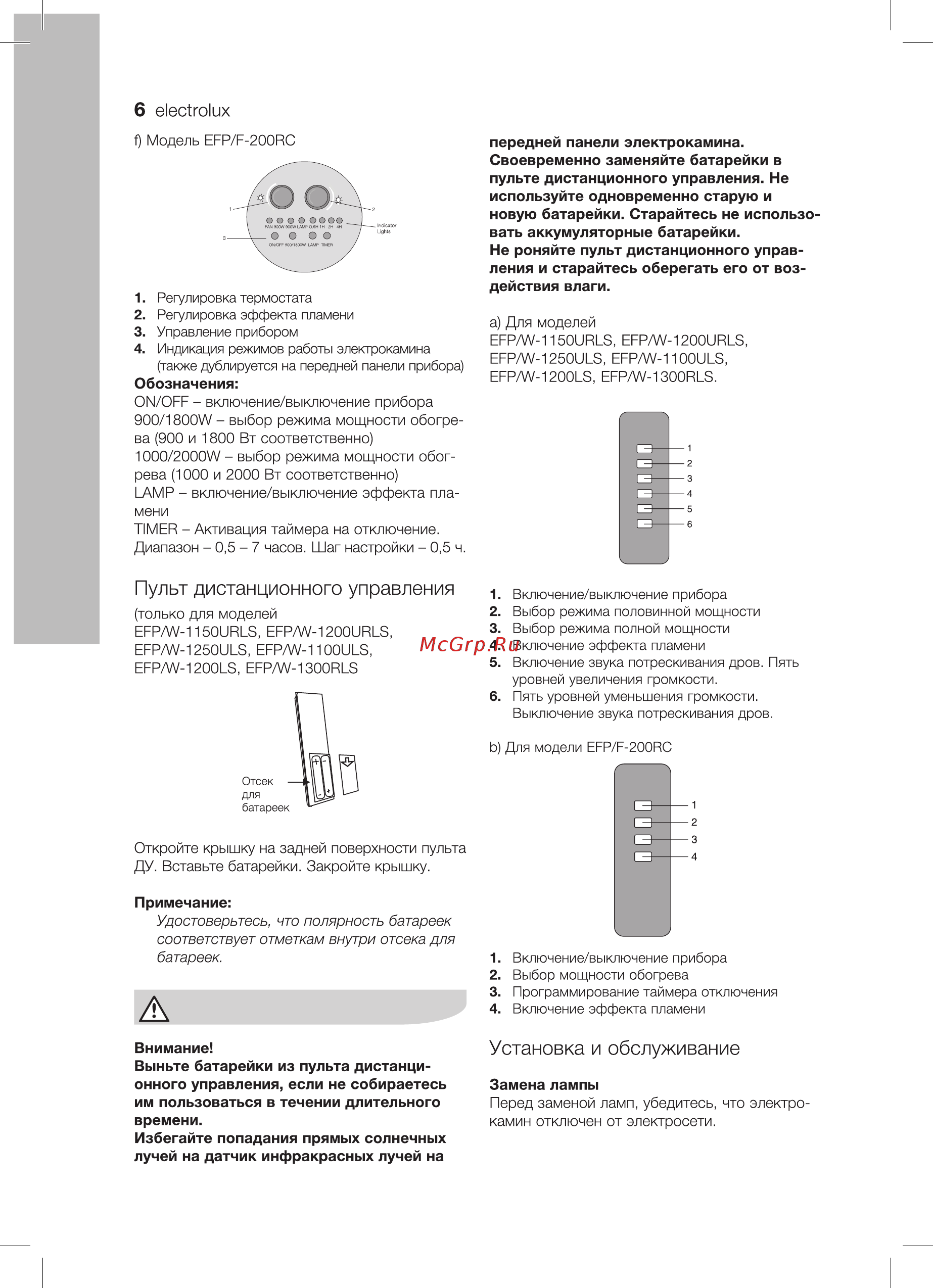 Electrolux EFP/F - 100 [6/16] Установка и обслуживание