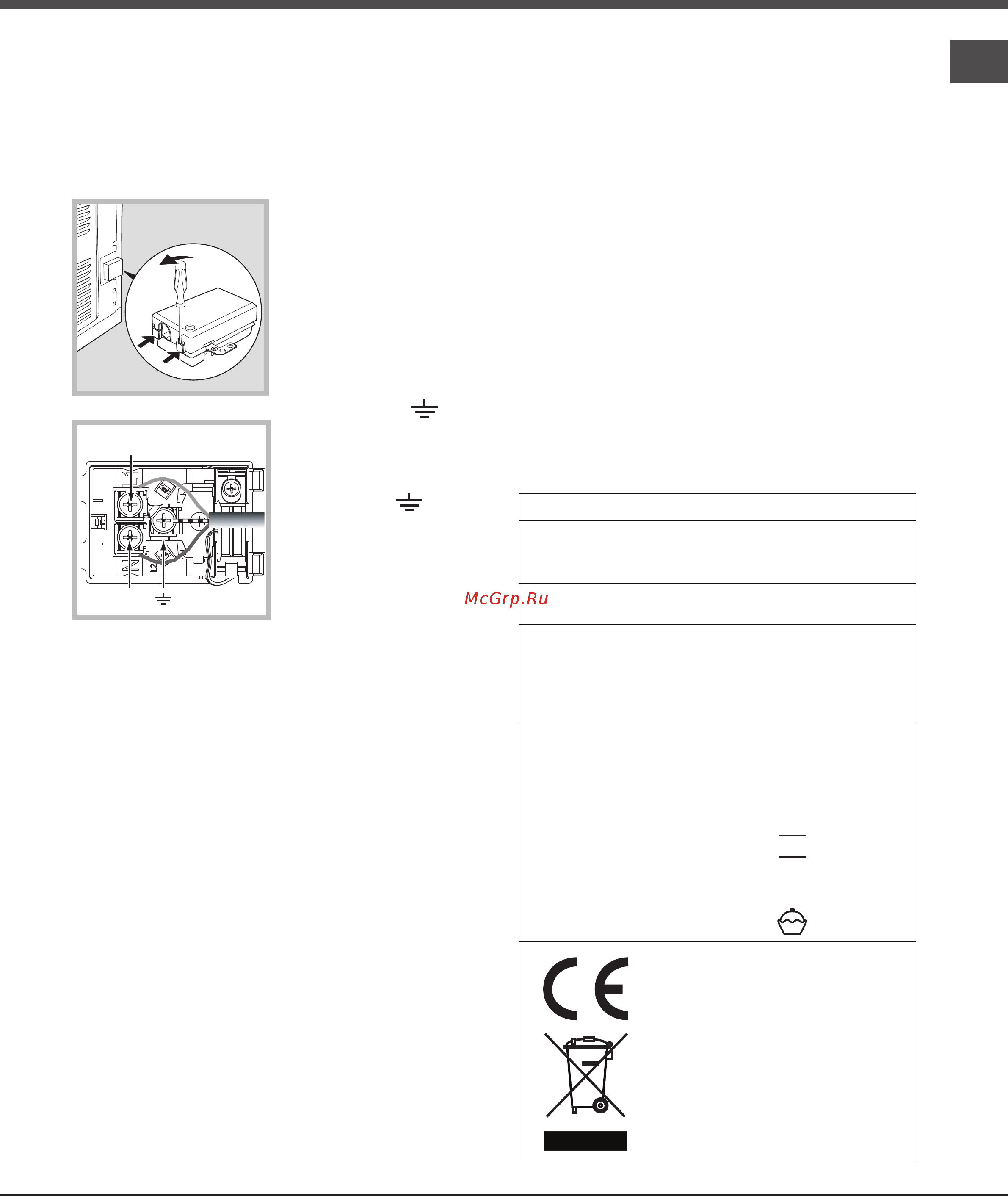 Hotpoint-Ariston 7OFK 838J C AN RU [3/80] Elektrische aansluiting