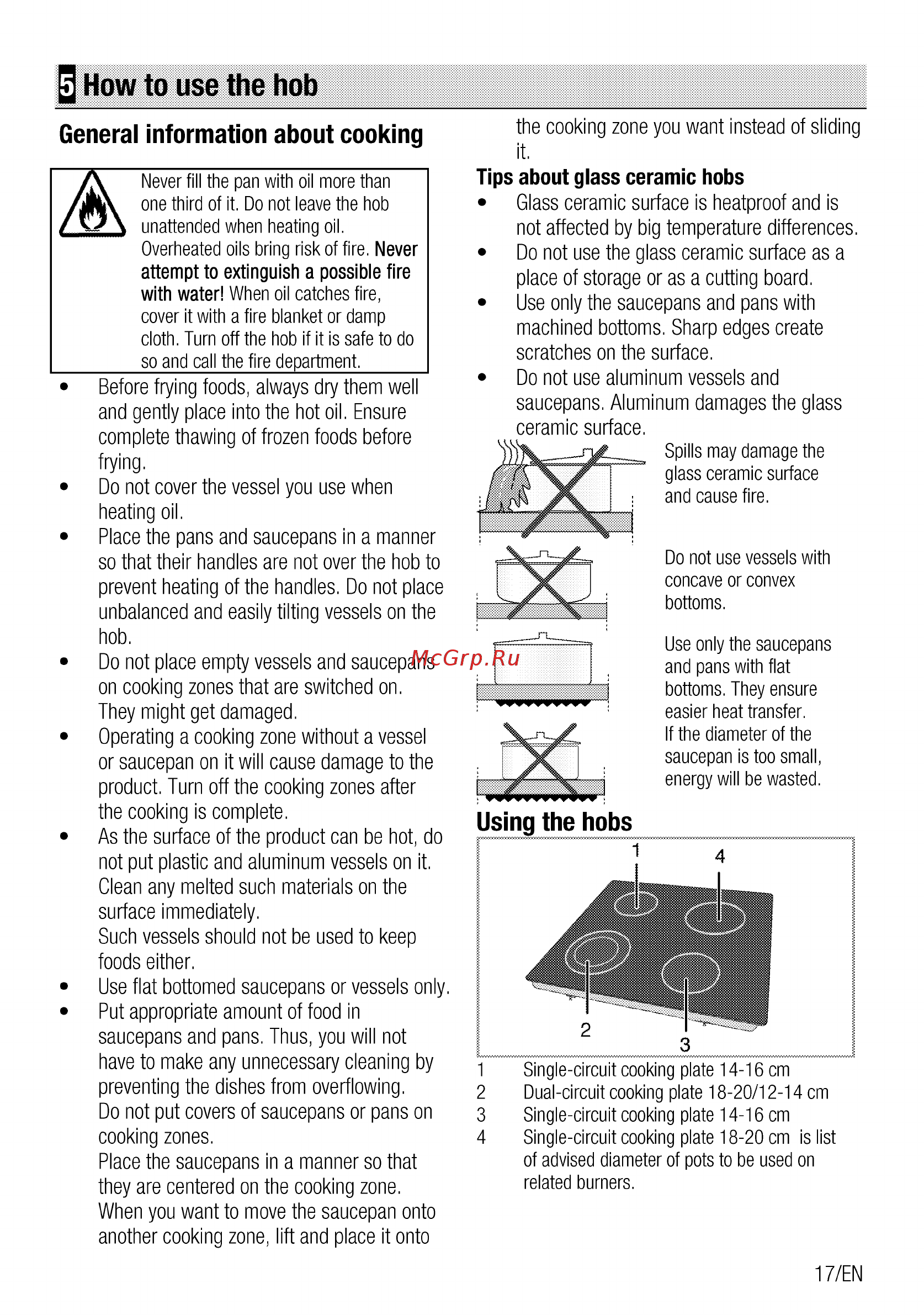 Beko CSE 57300 GS Серебристый [17/96] How to use the hob