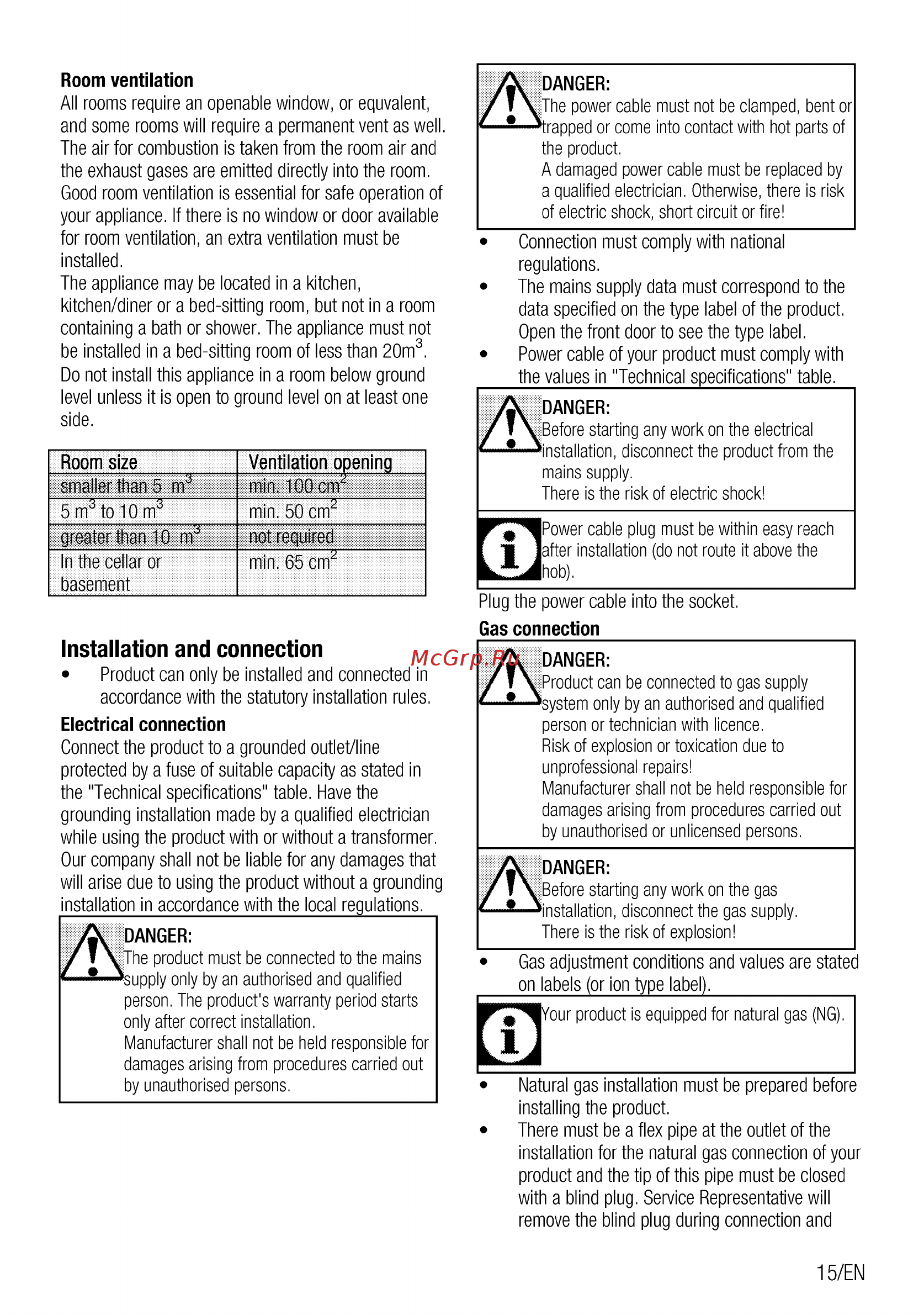 Beko 7751388313 [15/60] Installation and connection