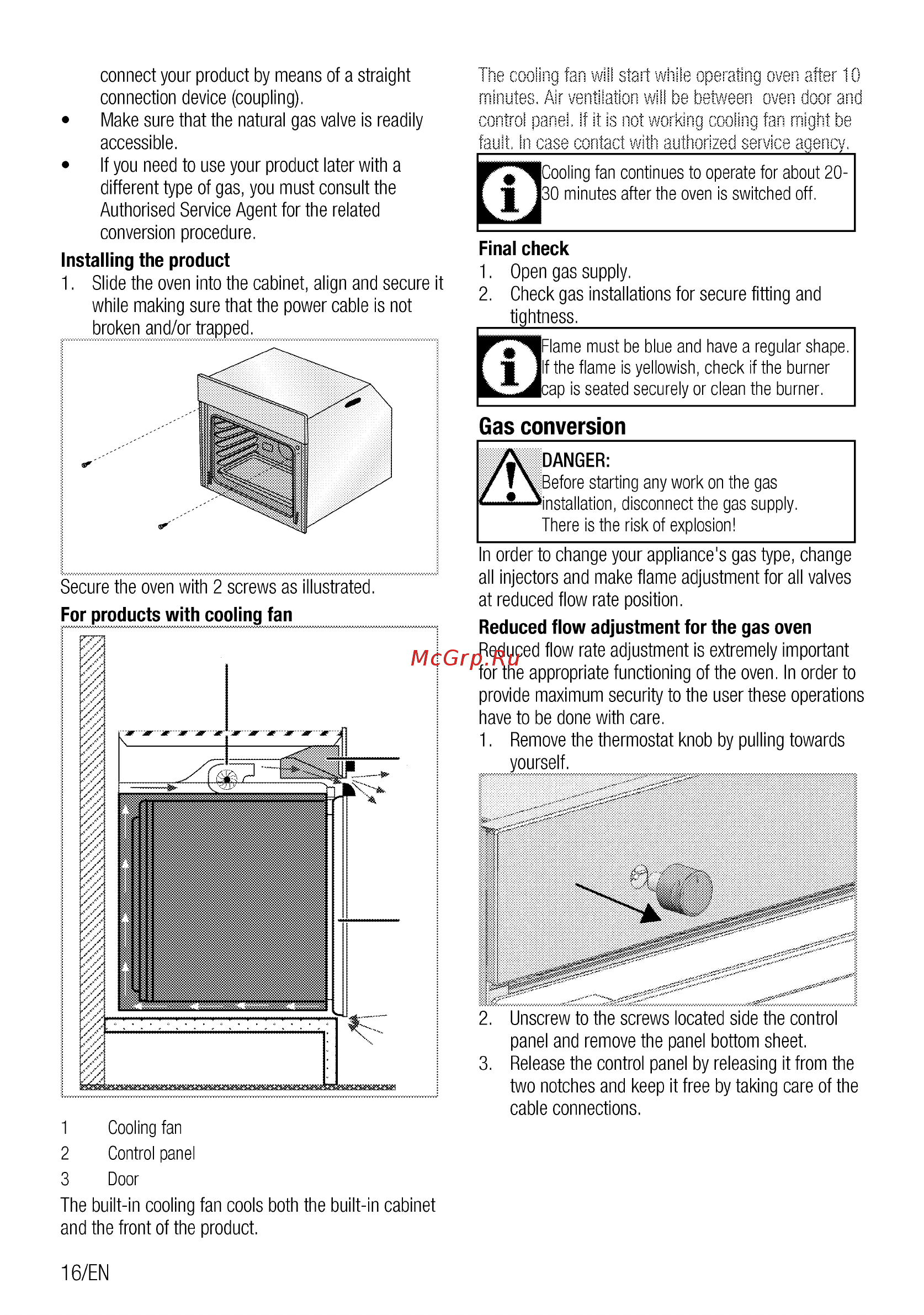 Beko 7751388313 [16/60] Gas conversion