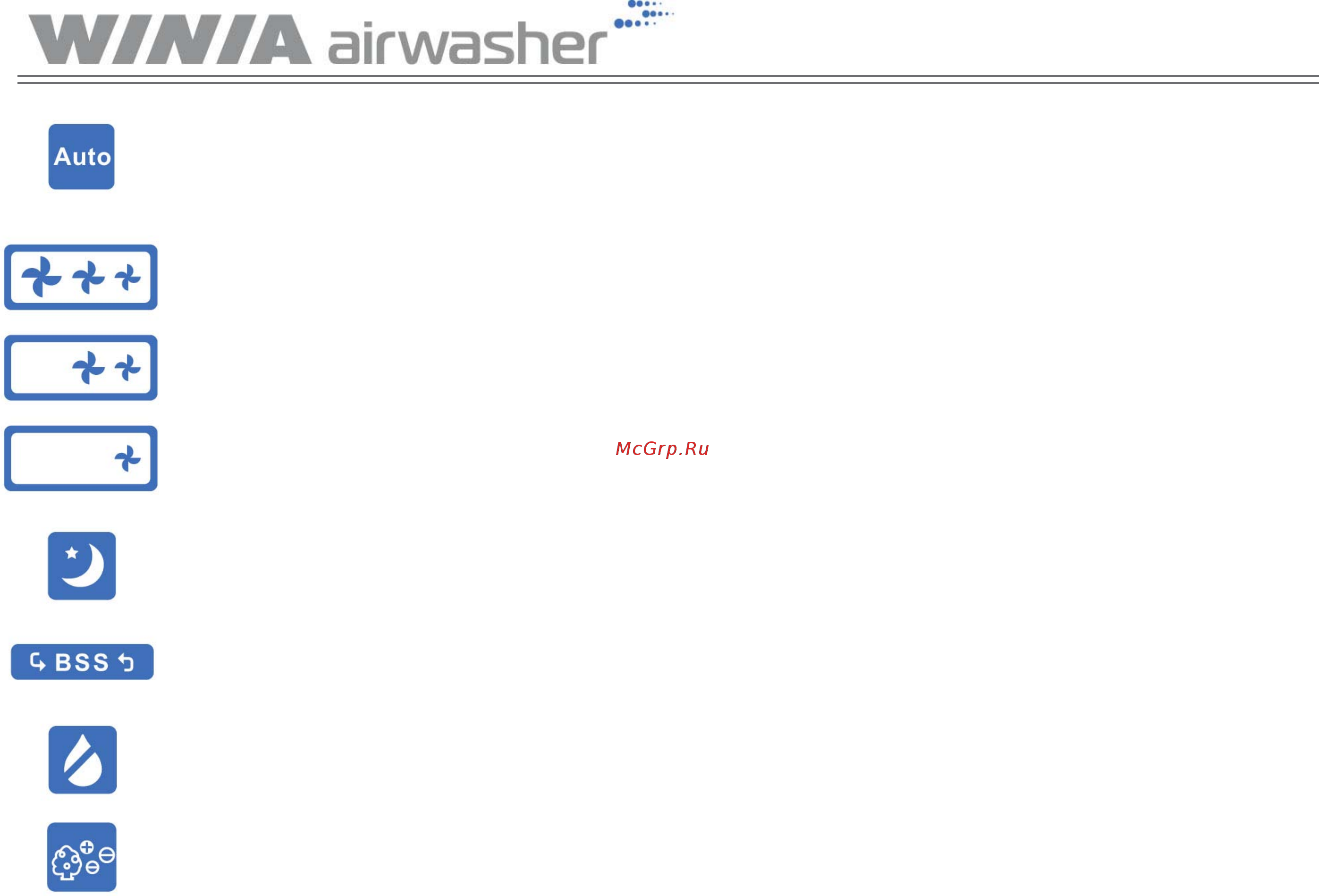WINIA AWI-40 PTVCD PRIME [9/10] Индикатор работы плазменного ионизатора