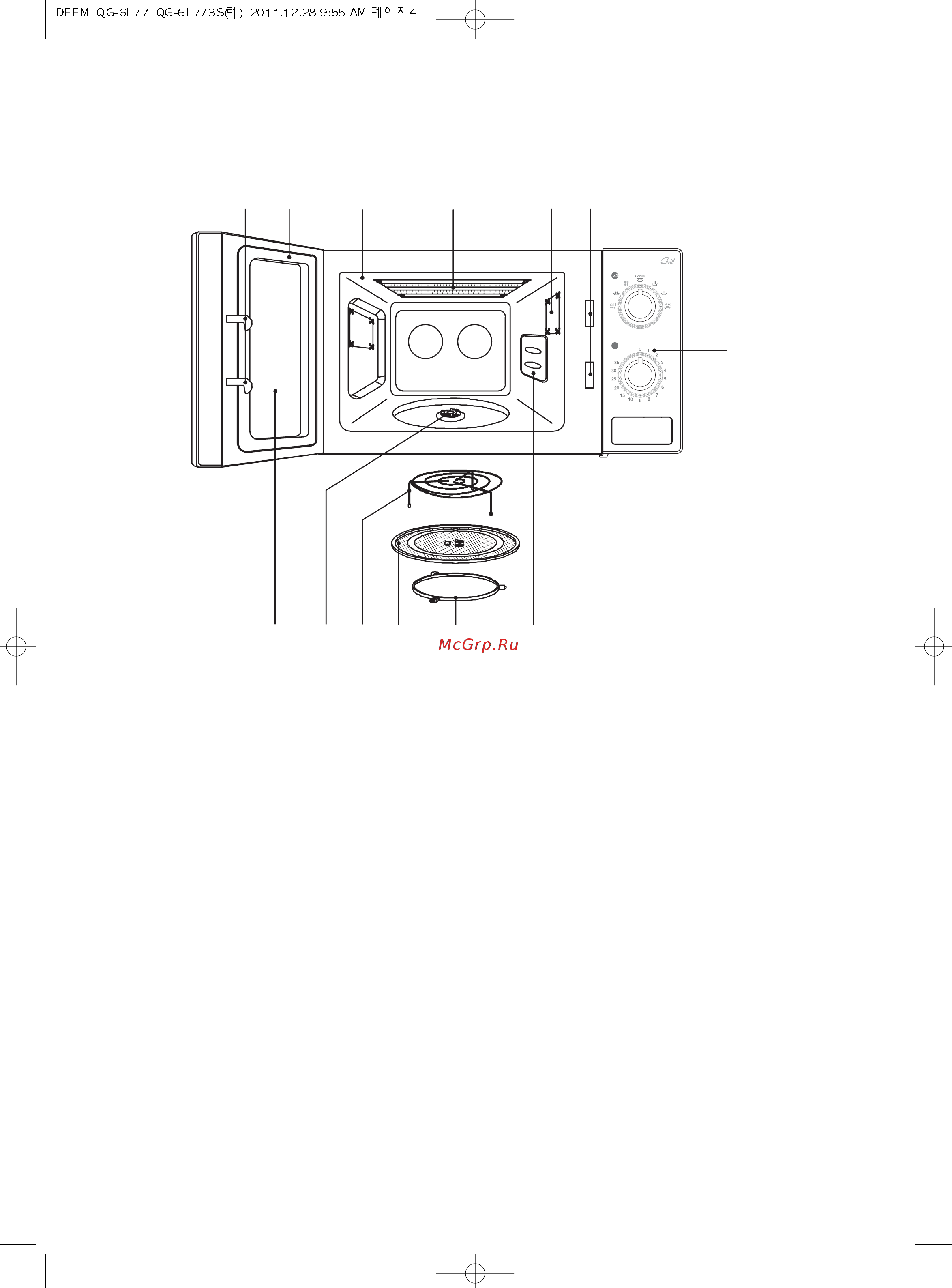 Daewoo Electronics KQG-6L77 [6/22] Панель управления