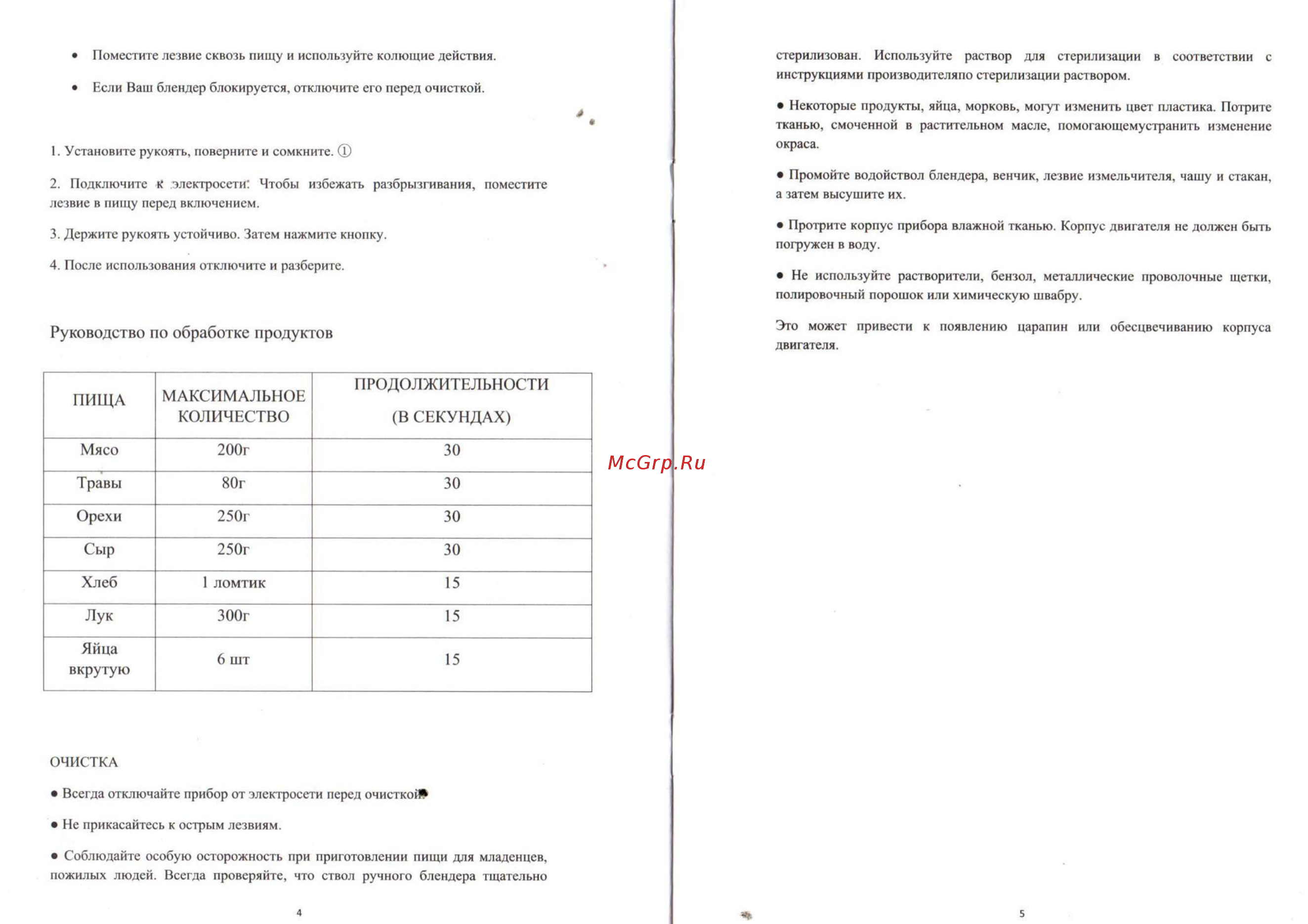 Zimber ZM-10923 10923 Белый [3/3] Руководство по обработке продуктов