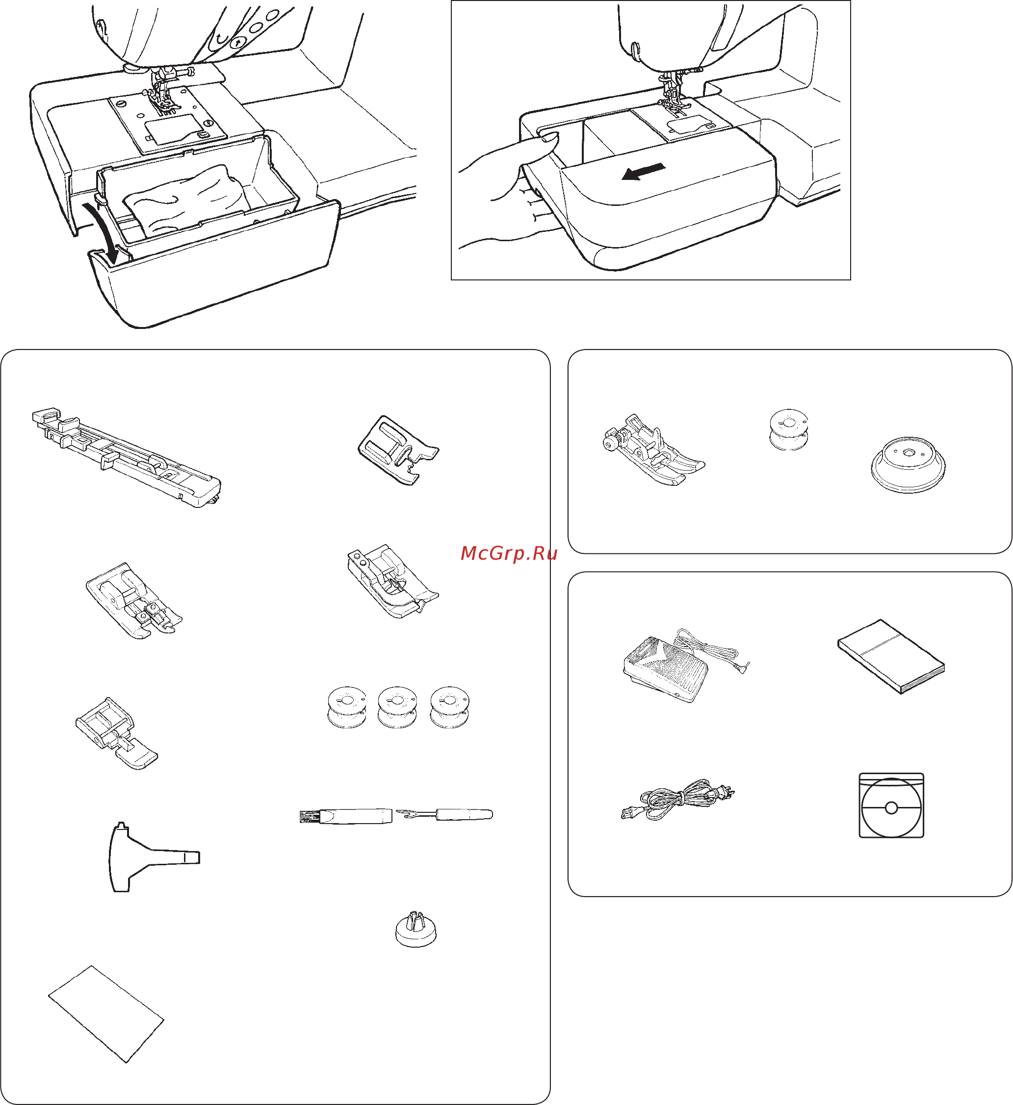 Juki HZL-G210 [112/212] Accessoires
