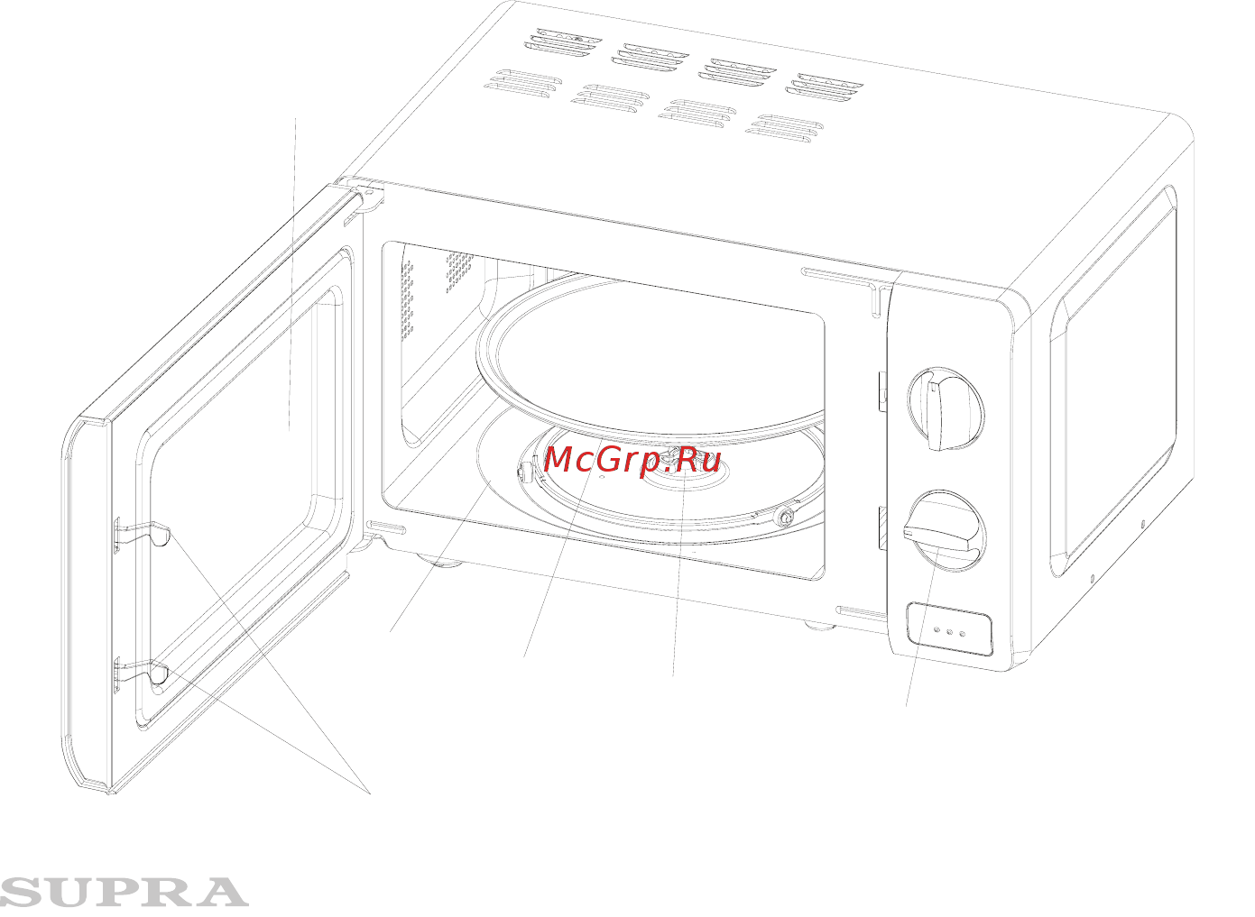 Supra MWS-2121MW белый [7/16] Подключение электро питания