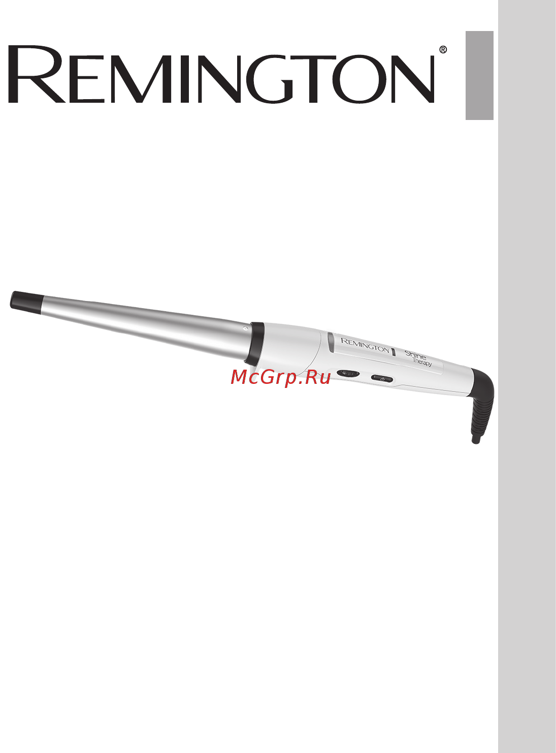 Remington Shine Therapy CI53W White/Blue Инструкция по эксплуатации онлайн