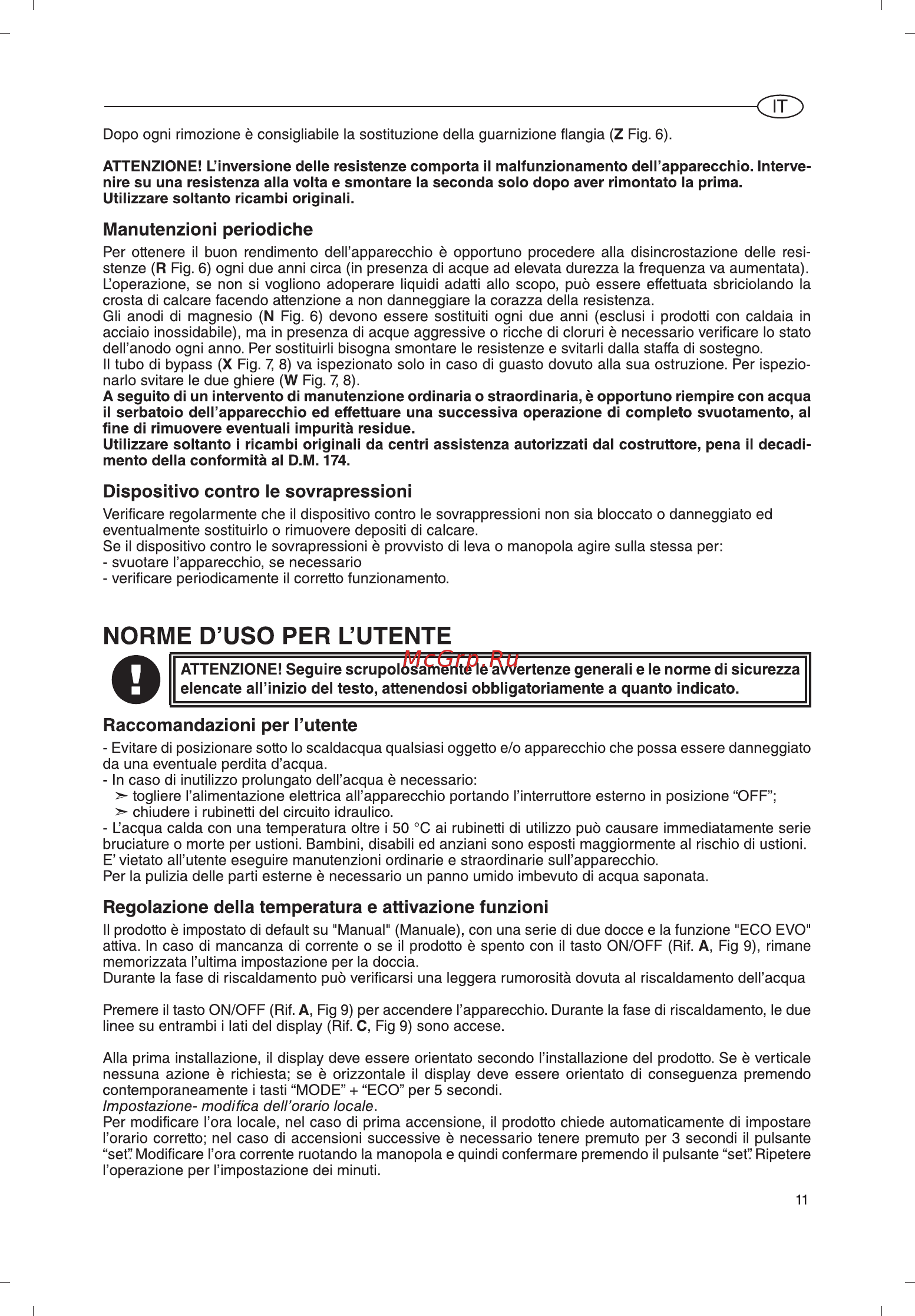 Ariston ABS VLS EVO WI-FI 50 Серебристый [11/132] Norme d uso per l utente_________________________________