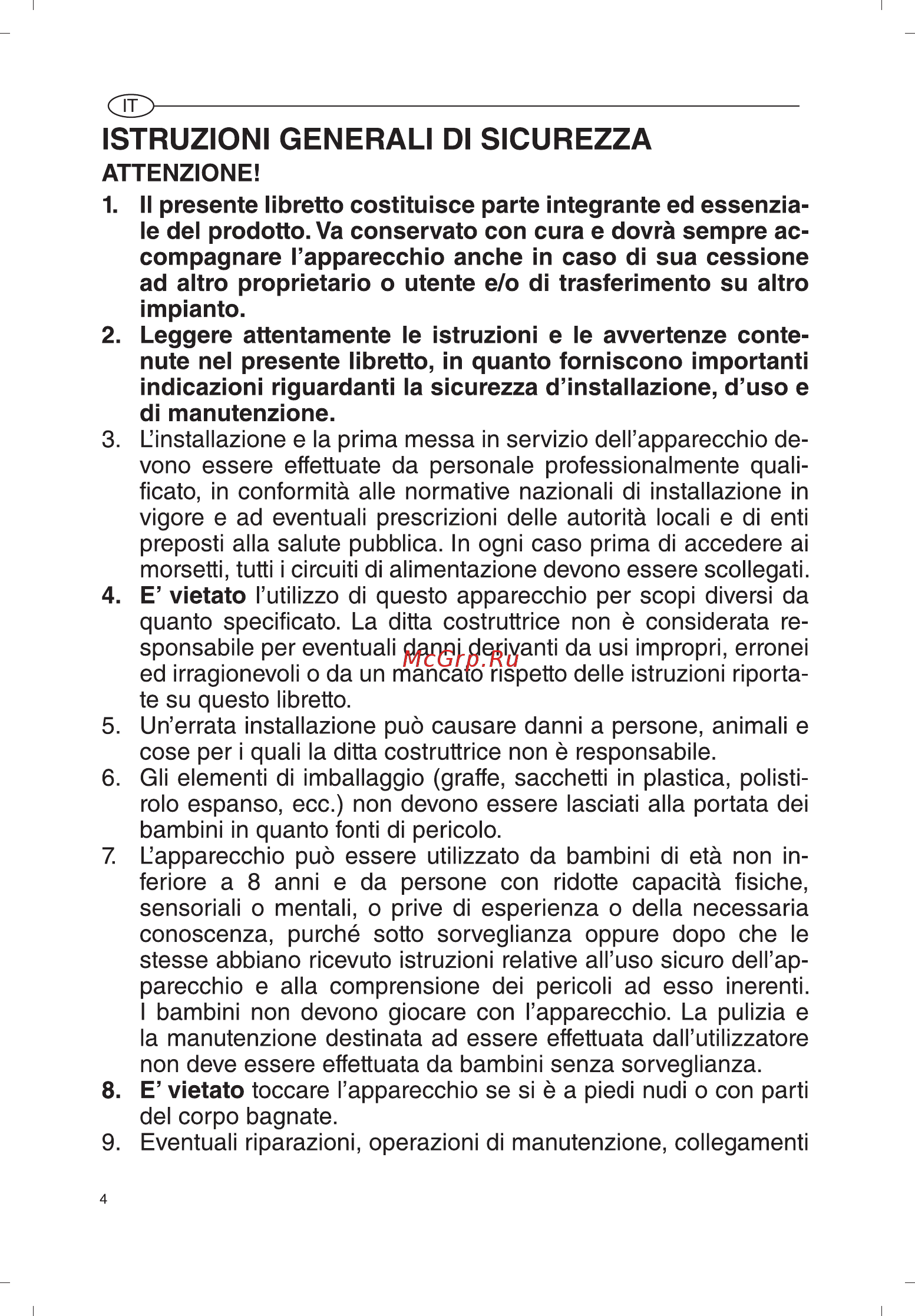 Ariston ABS VLS EVO WI-FI 50 Серебристый [4/132] Istruzioni generali di sicurezza