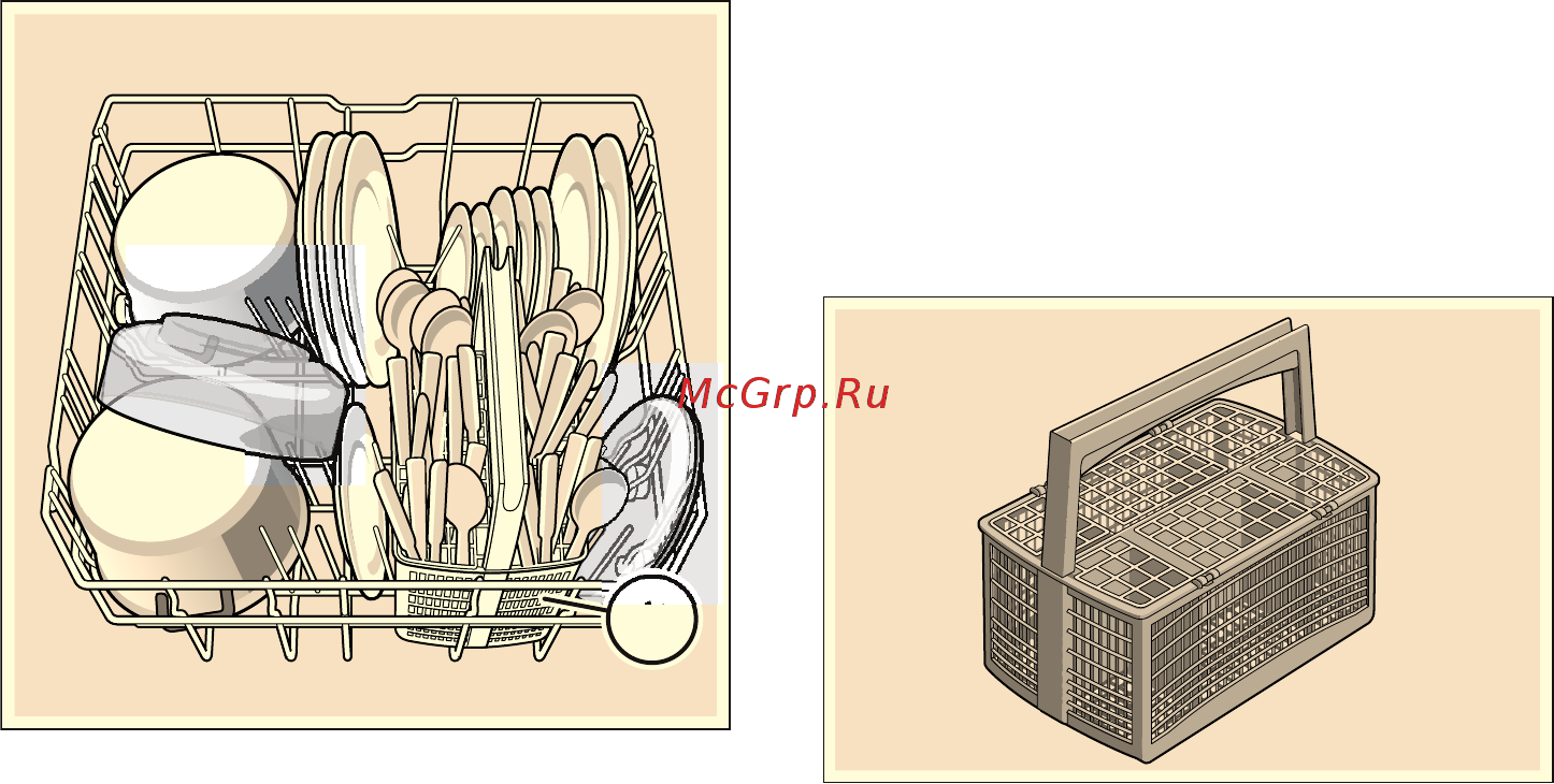 Bosch SMV45IX01R [20/56] Bыдвижнoй кoнтeйнep для cтoлoвыx пpибopoв