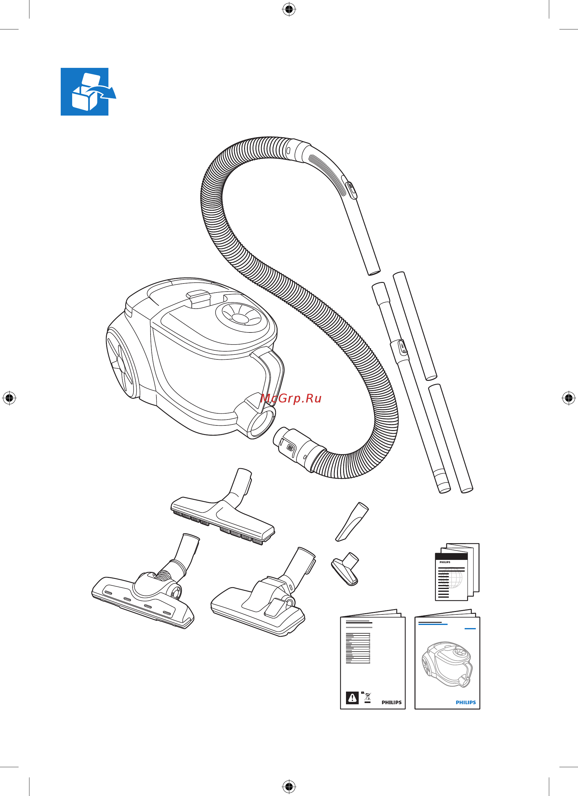 Philips POWERPRO COMPACT FC8472/01 Инструкция по эксплуатации онлайн [3/8] 300012