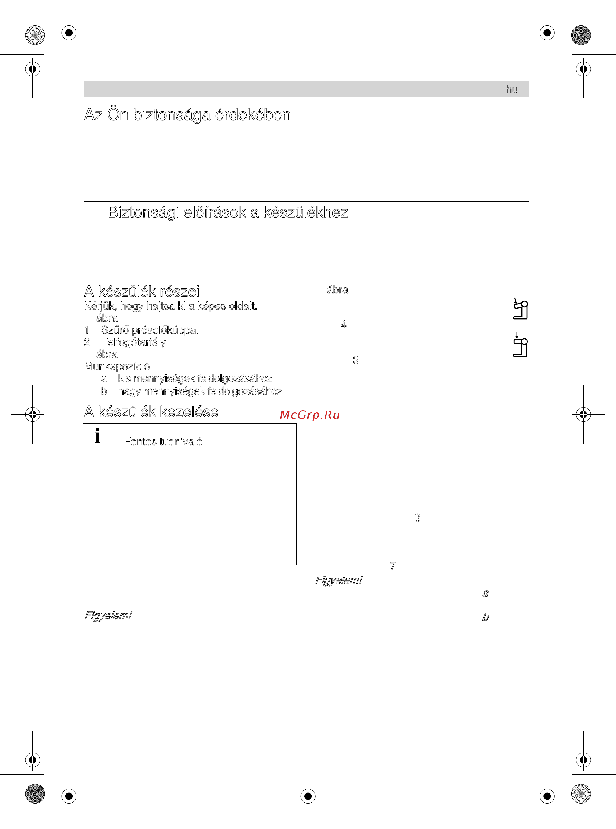 Bosch MUZ8ZP1 [31/40] Az ön biztonsága érdekében
