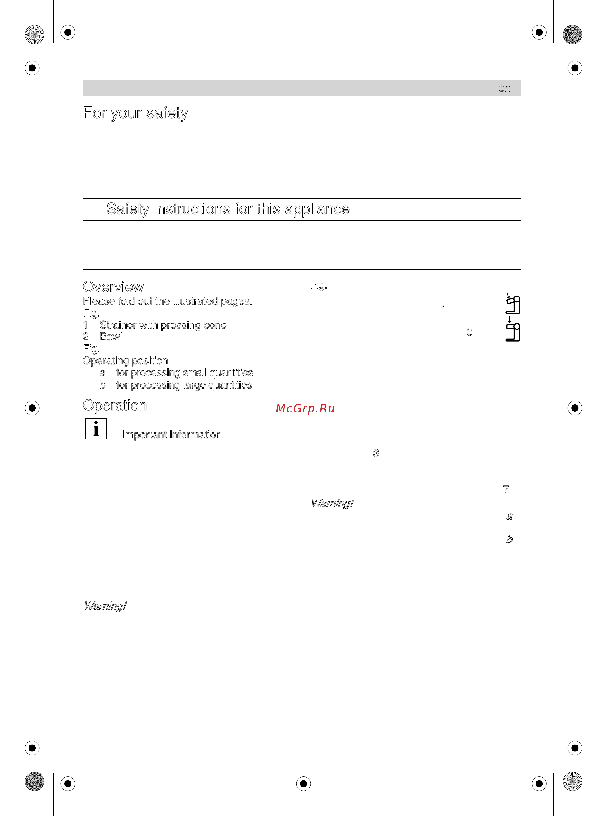 Bosch MUZ8ZP1 [5/40] For your safety
