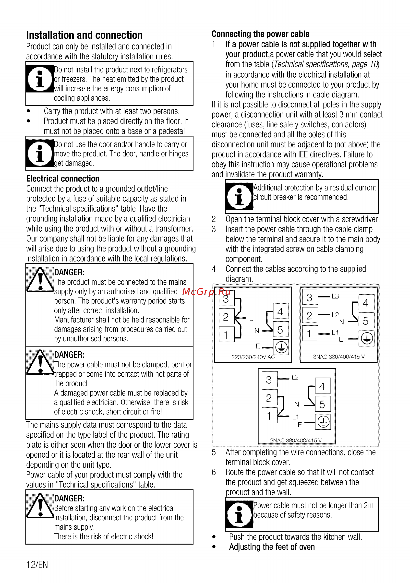 Beko CSS 48100 GA Антрацит [12/76] Installation and connection