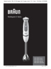 Braun MQ5020WH PASTA 0X22111045 Инструкция по эксплуатации