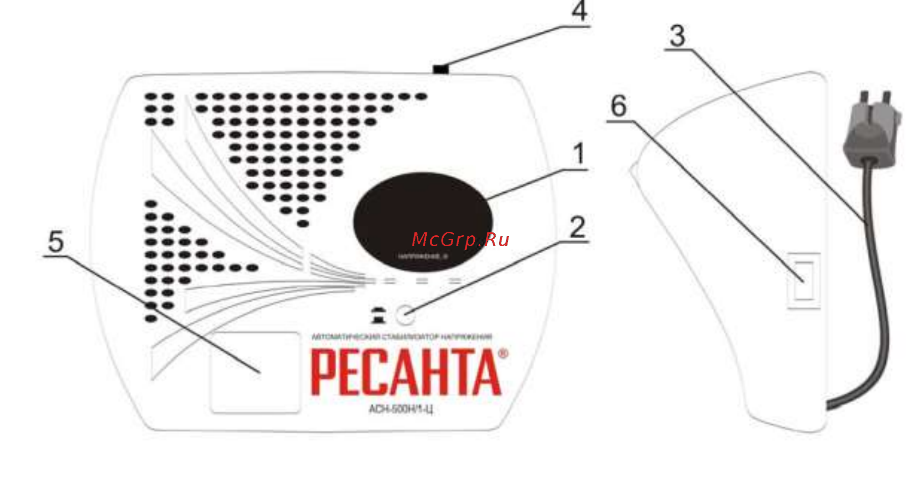 Ресанта АСН-500Н/1-Ц 63/6/9 Инструкция по эксплуатации онлайн [5/8] 301457