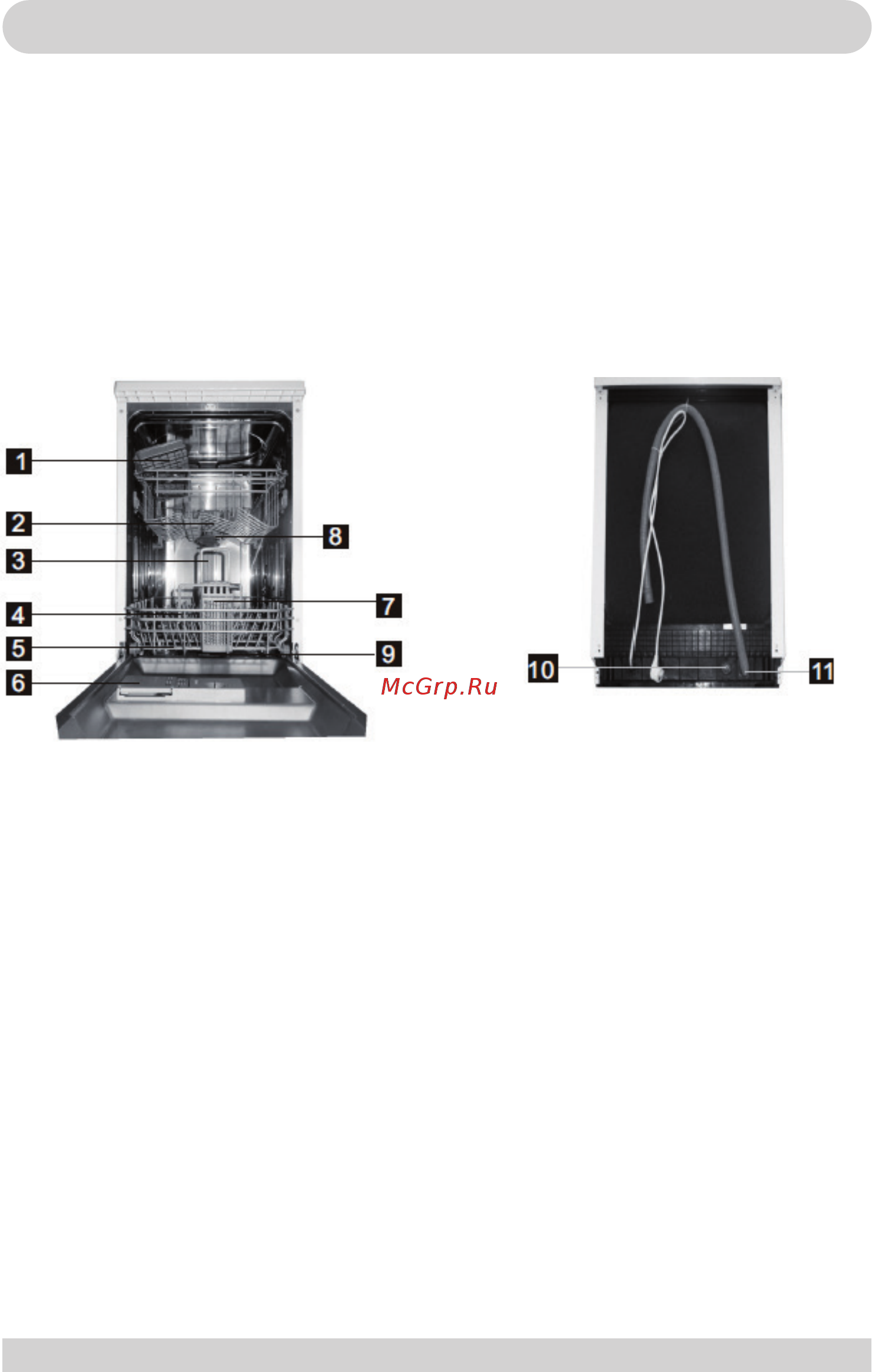 Hansa ZWM4777WH [11/28] Устройство посудомоечной машины