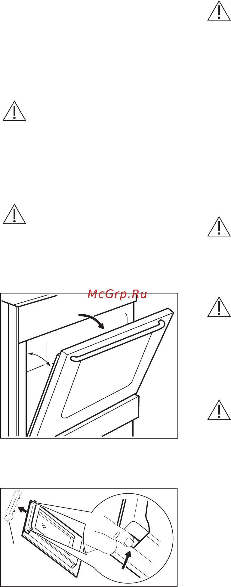 Electrolux EKC95491MW [31/40] Снятие и установка стеклянных панелей духового шкафа