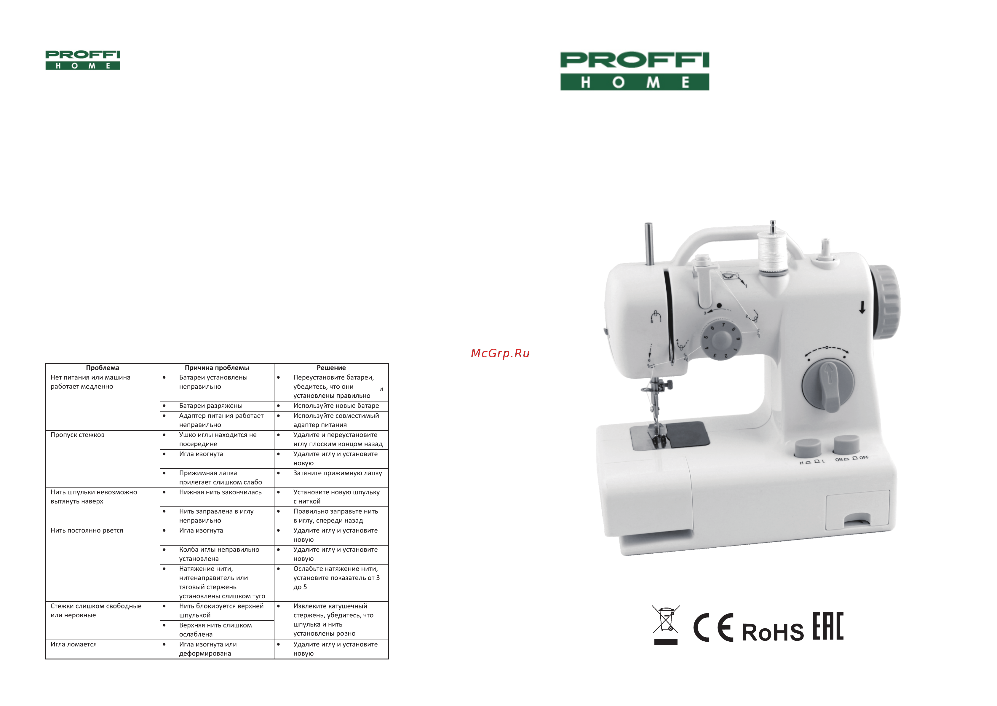 Proffi PH8715 Инструкция по эксплуатации онлайн