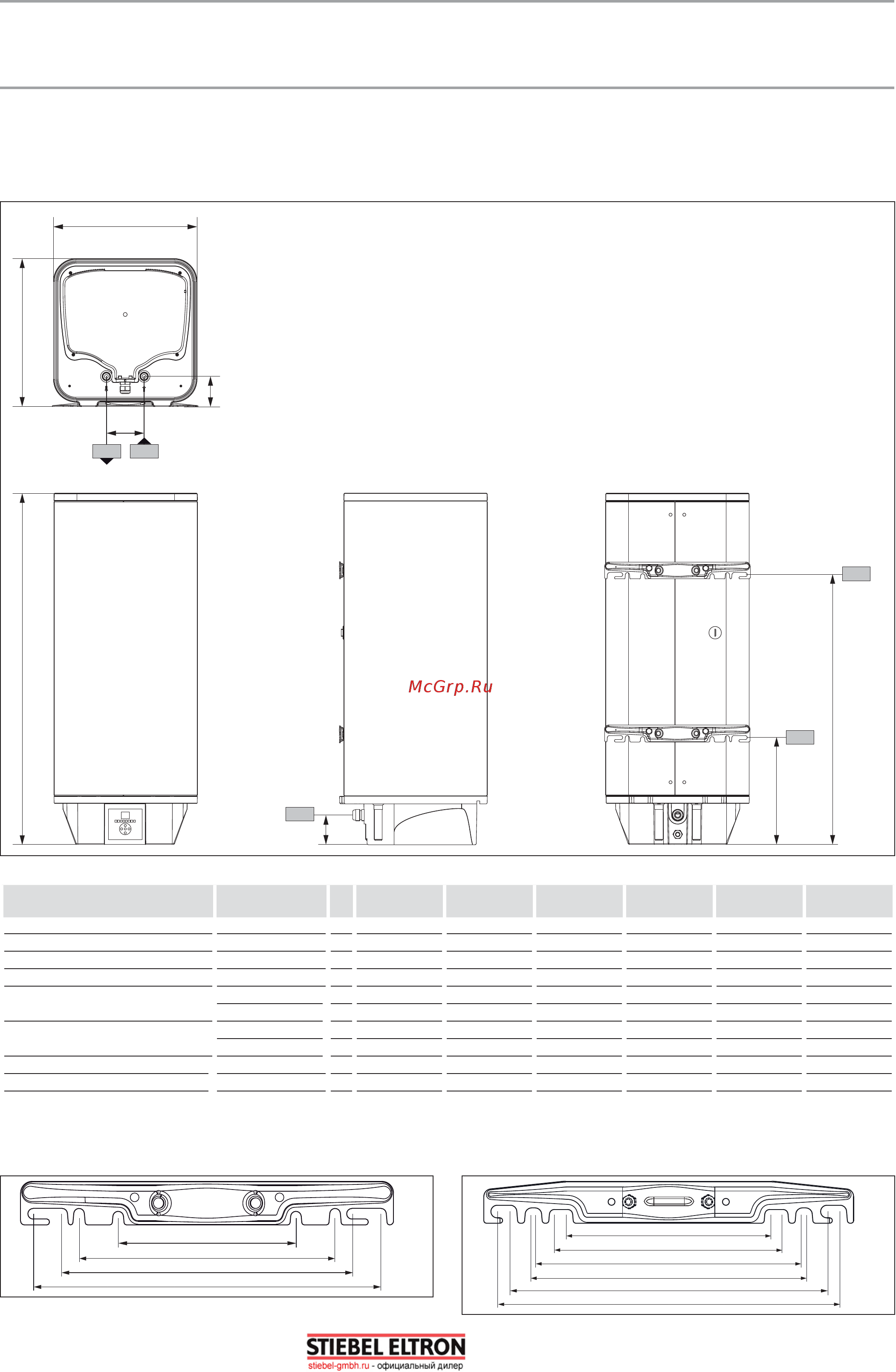 Stiebel Eltron PSH 80 Universal EL 2.0/3.0 кВт, 230 В, 893х475х475 мм 231152 [14/18] Технические характеристики