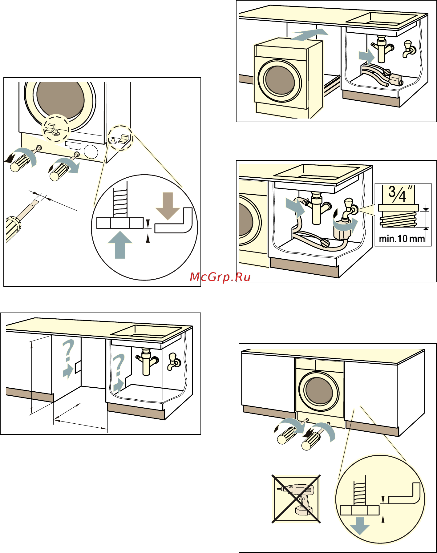 Bosch WIW24342EU [23/60] Встраивание прибора