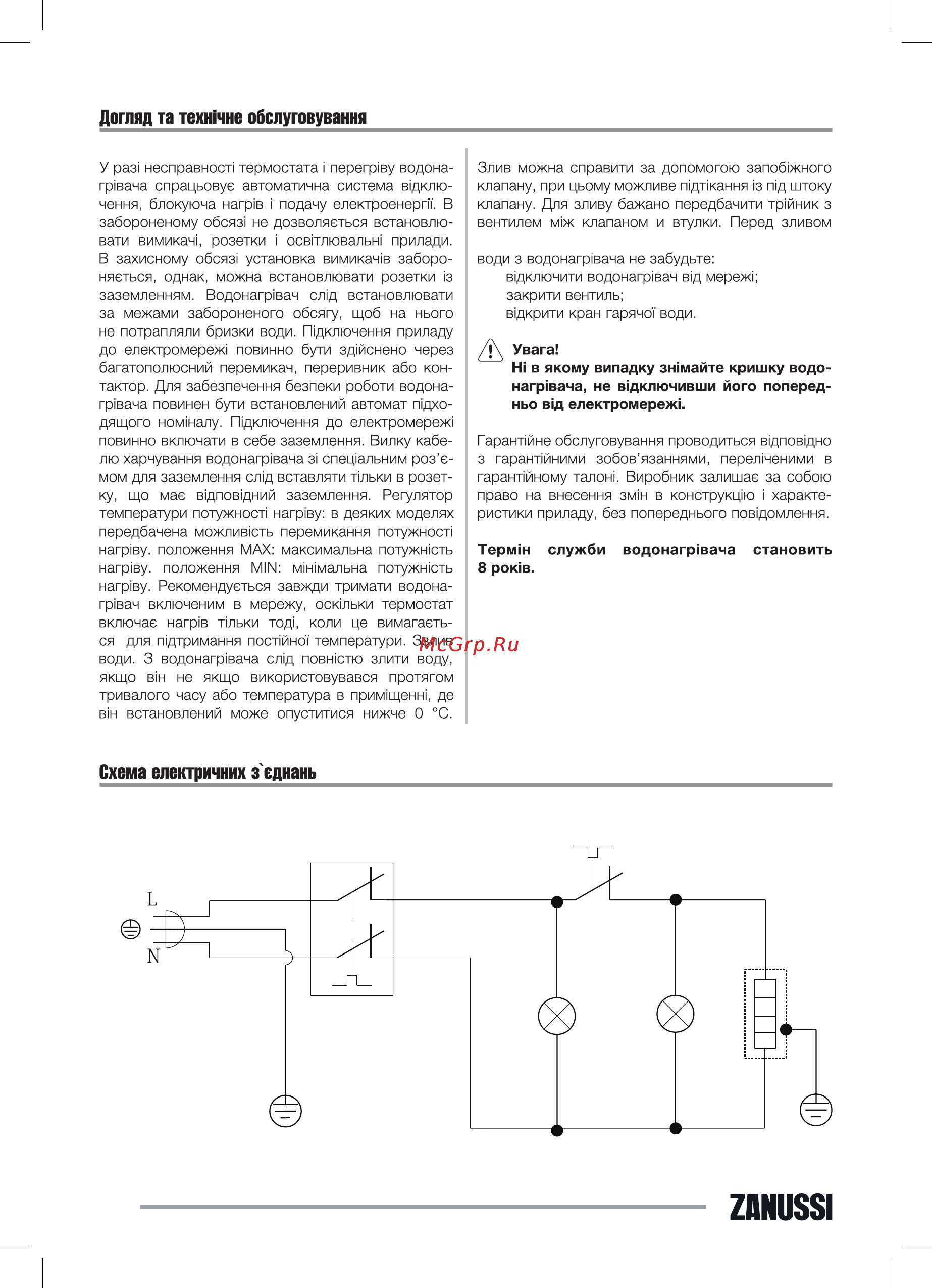 Zanussi ZWH/S 50 Orfeus DH [22/32] Синій