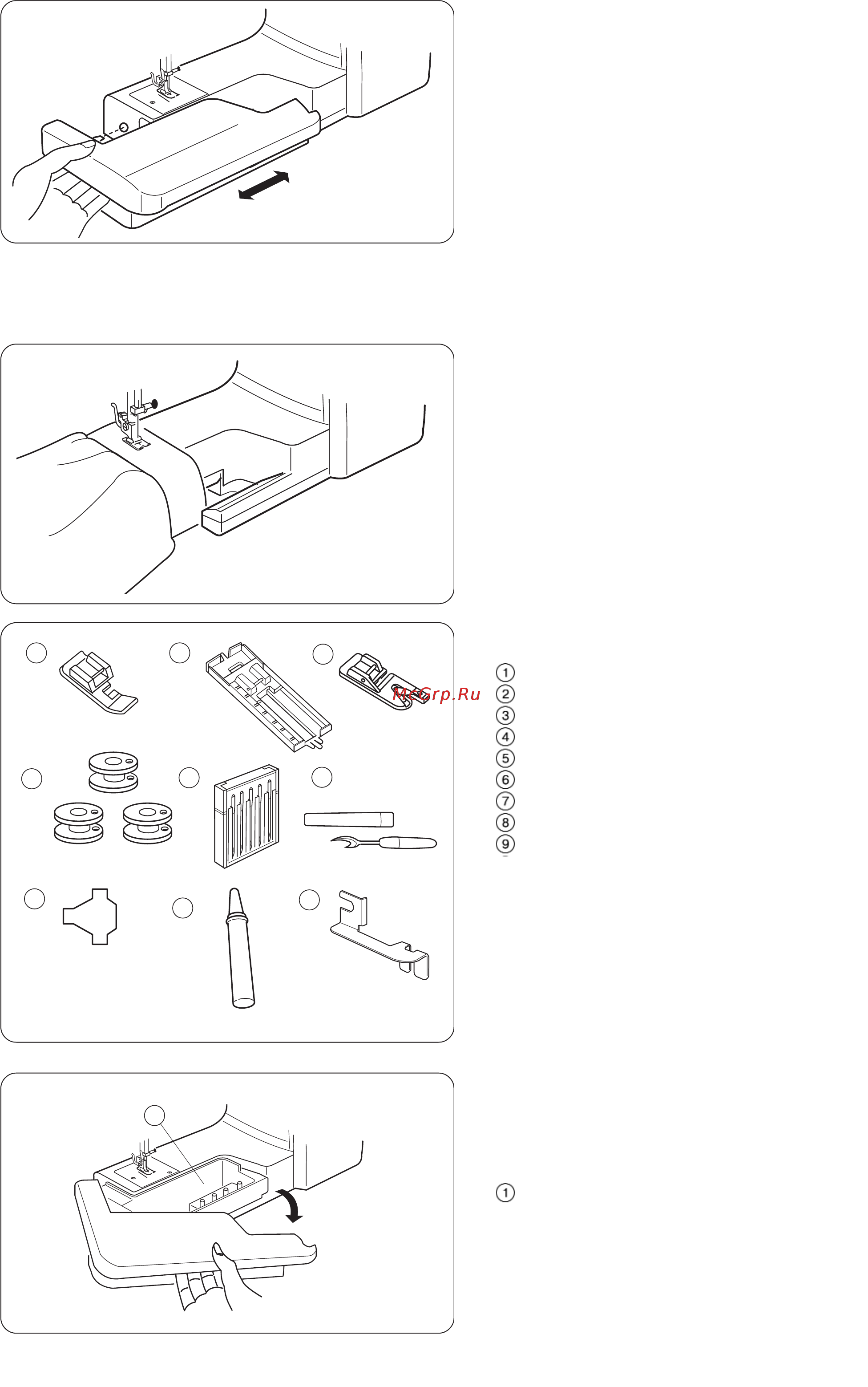 Janome 415 белый [4/32] Раздел 2 подготовка к шитью