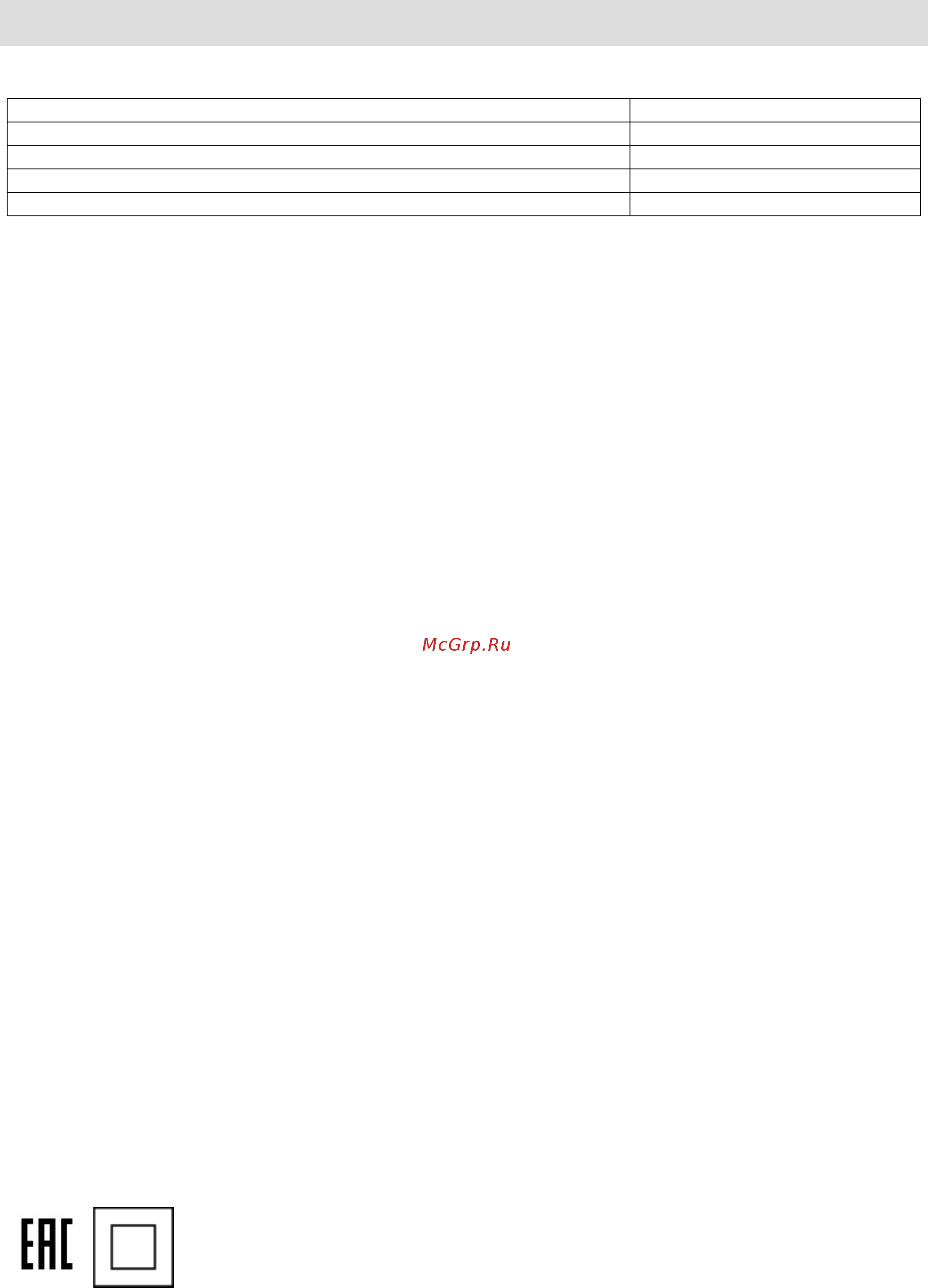 Midea MCH32329FW [19/20] Технические характеристики