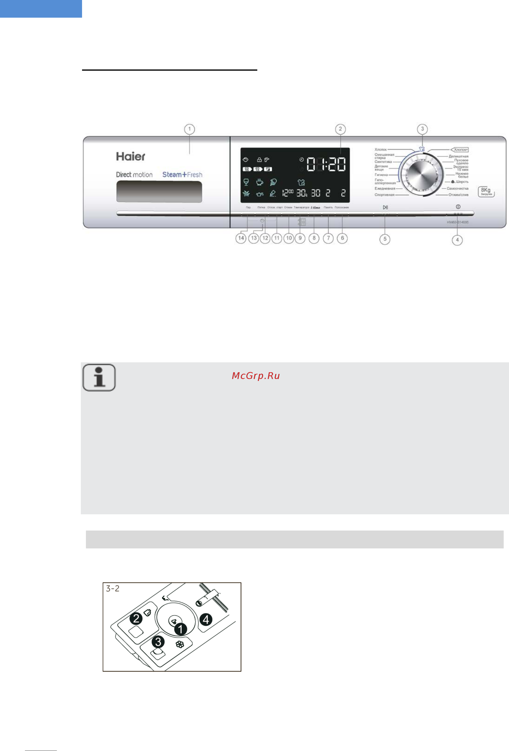 Haier HW80-B14686 [241/312] Панель управління
